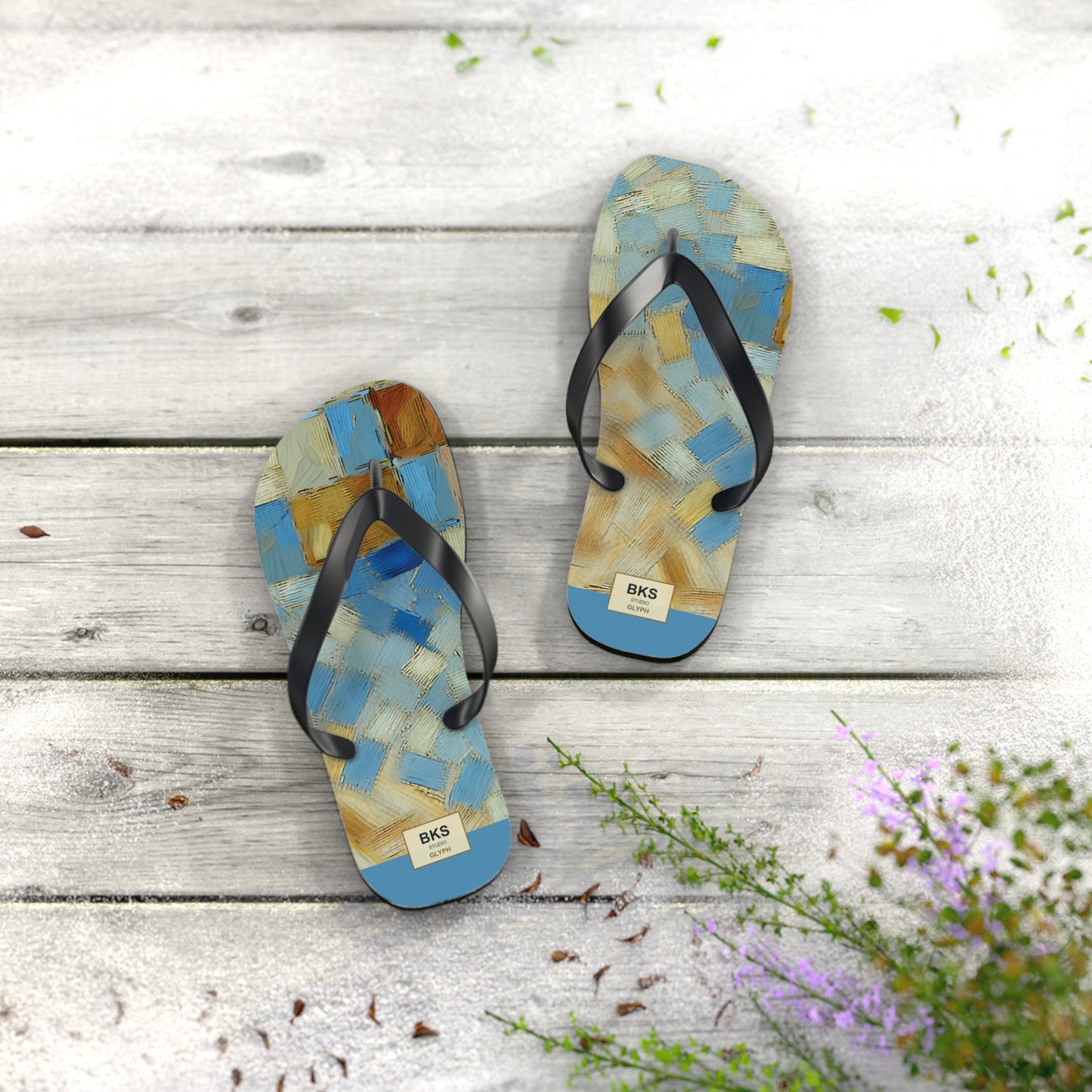 BKS Glyph Mosaic Tile™ Flip Flops