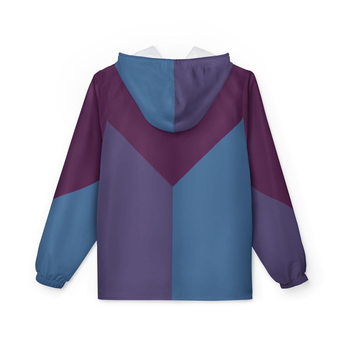 Colorblock Chevron Windbreaker Jacket — Lightweight Hooded AOP Outerwear Printify bakabo.club