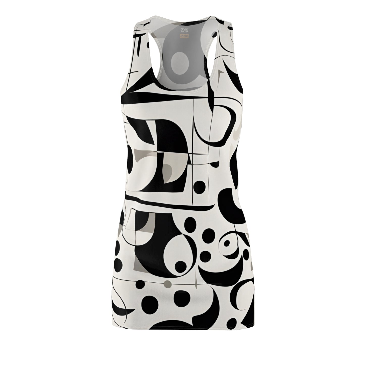 BKS Glyph Black White™ Racerback Dress