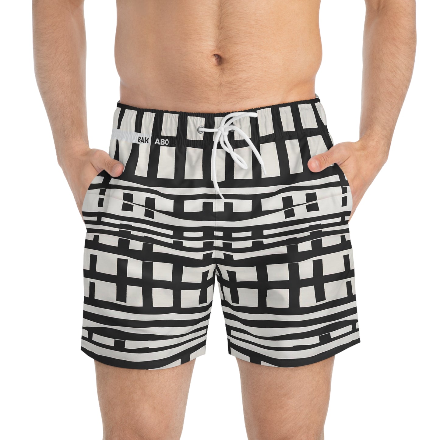 Shadow Stripe (BKS)⚫⚪Swim Trunks