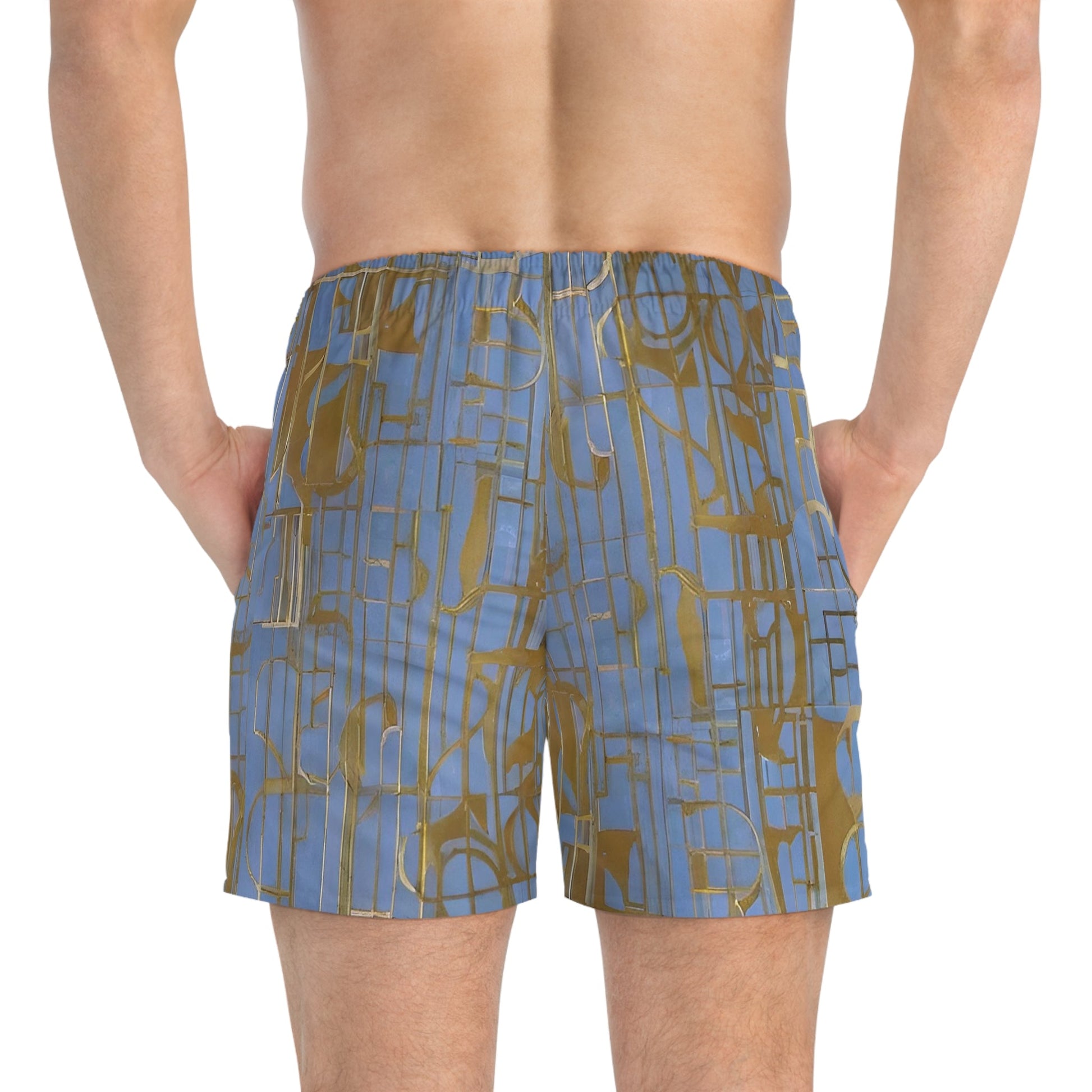 BKS Glyph Deco™ Swim Trunks Printify bakabo.club