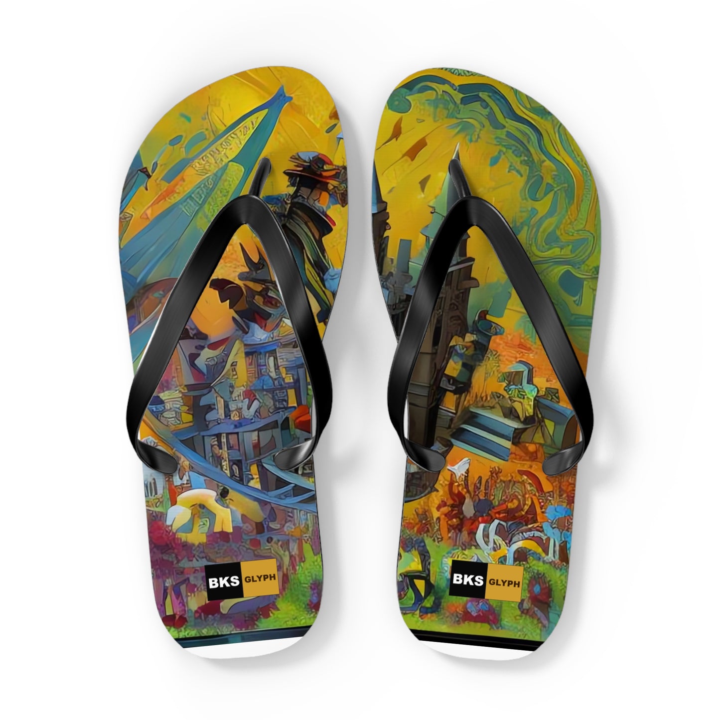 BKS Glyph Castle™ Flip Flops