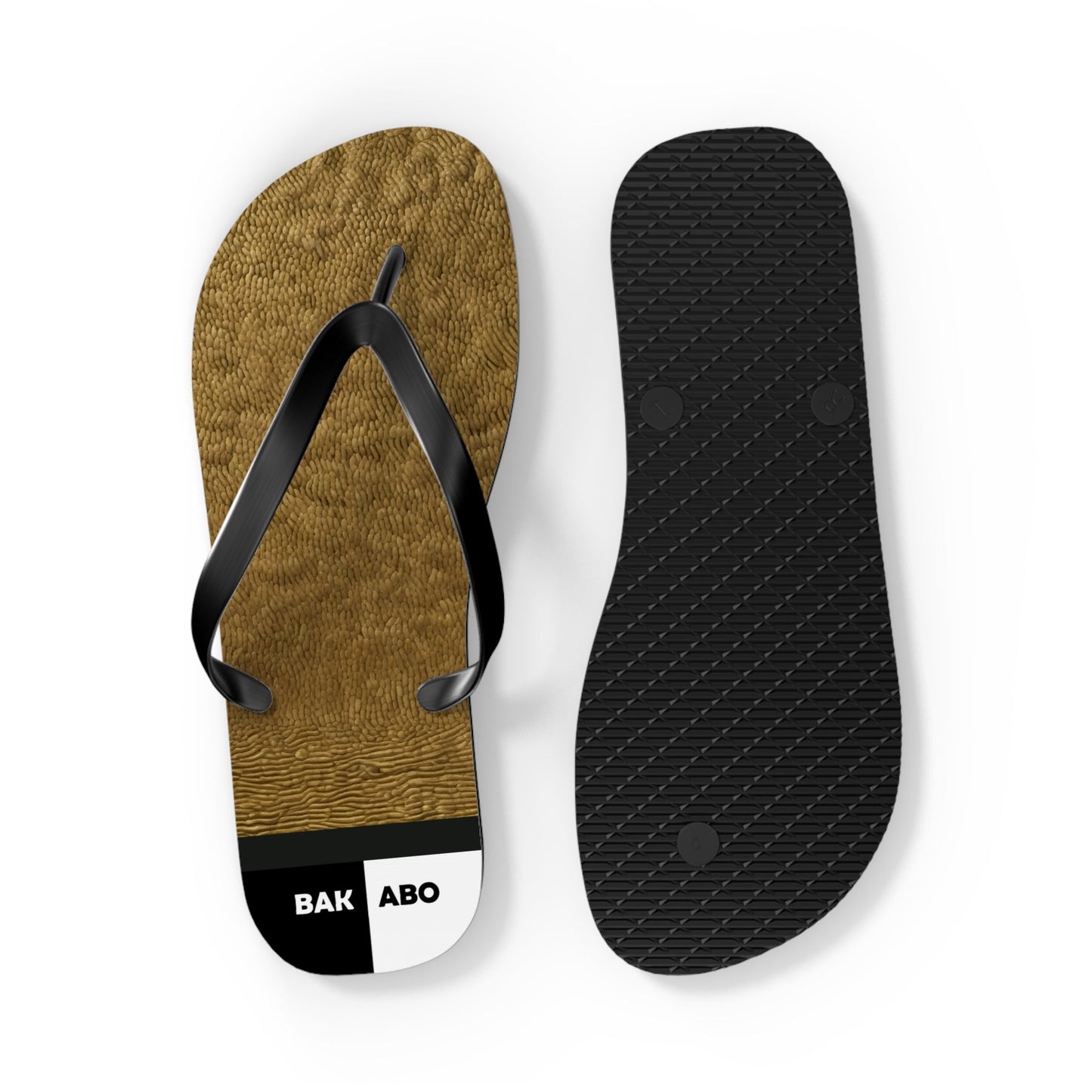 Bakabo Brown Faux Fur Flip Flops — Cozy Novelty Beach Sandals Printify bakabo.club