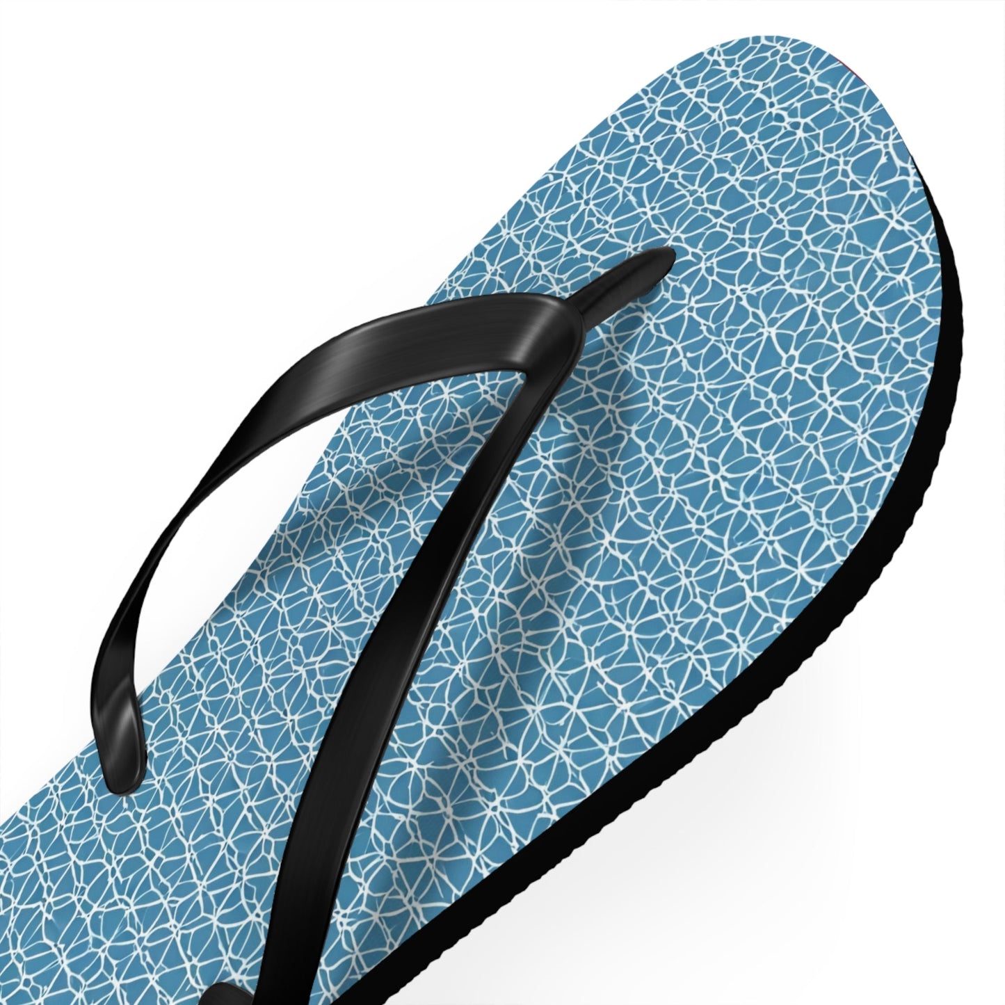 Blue Geometric Flip Flops – Lightweight Summer Beach Sandals Printify bakabo.club