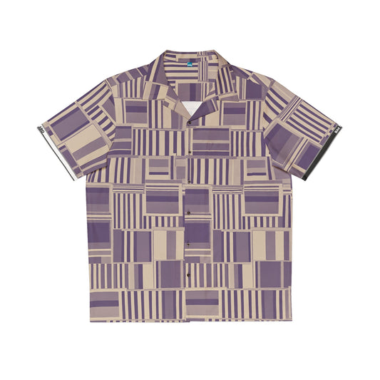 Geometric Patchwork Hawaiian Shirt Printify bakabo.club