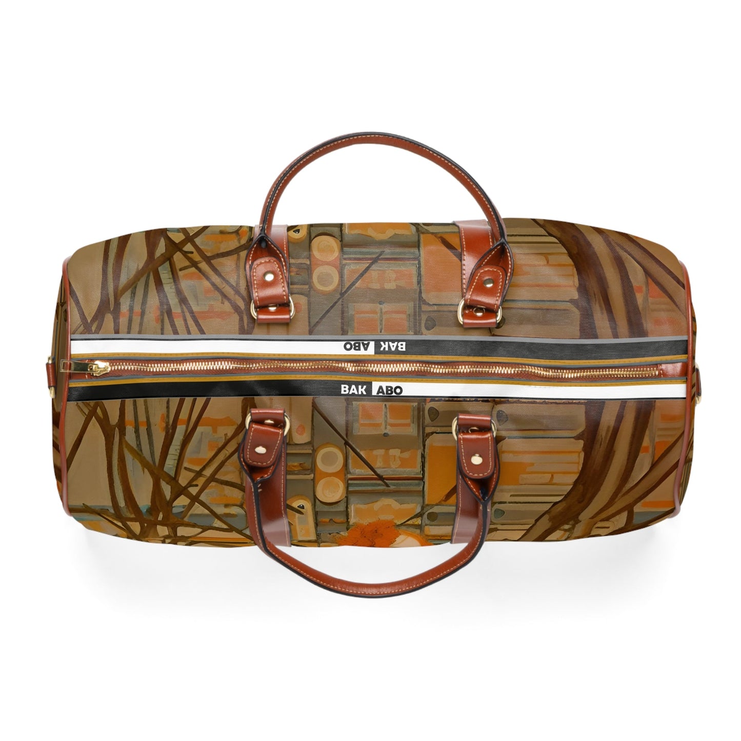 Art Nouveau Travel Duffle — Waterproof Bag with Vintage Portrait Design Printify bakabo.club
