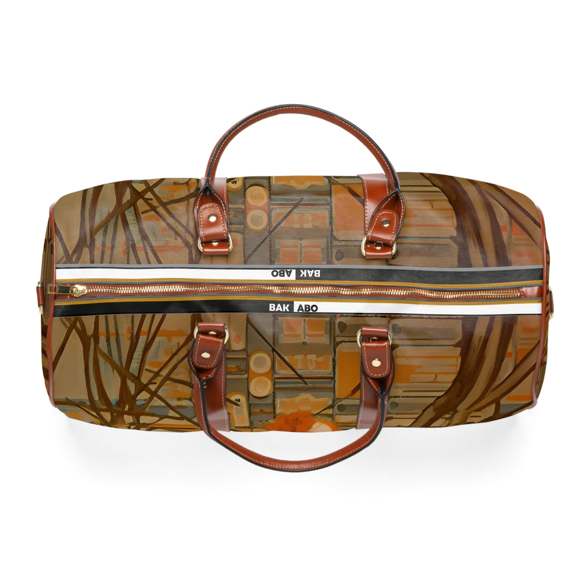 Art Nouveau Travel Duffle — Waterproof Bag with Vintage Portrait Design Printify bakabo.club