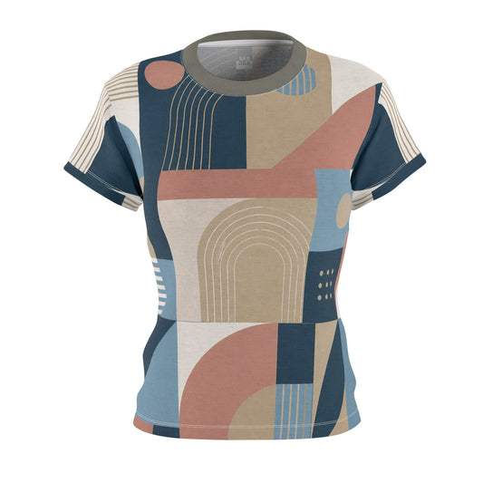 Abstract Arch Women's Cut & Sew Tee Printify bakabo.club