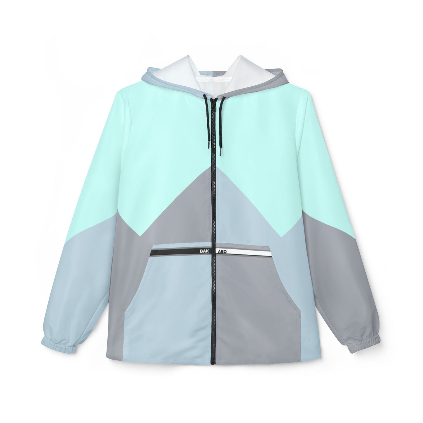 Colorblock Chevron Windbreaker Jacket — Lightweight Hooded Outdoor Shell Printify bakabo.club