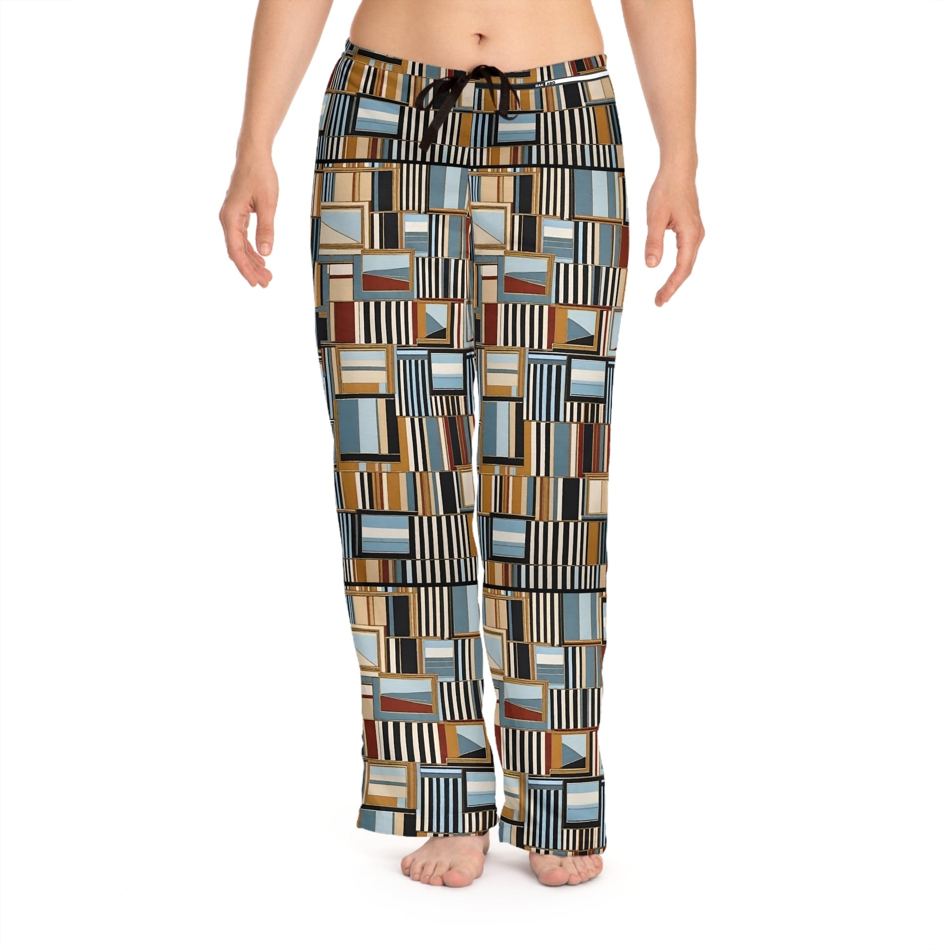 Patchwork Women's Pajama Pants — Cozy Modern Lounge Sleepwear Printify bakabo.club
