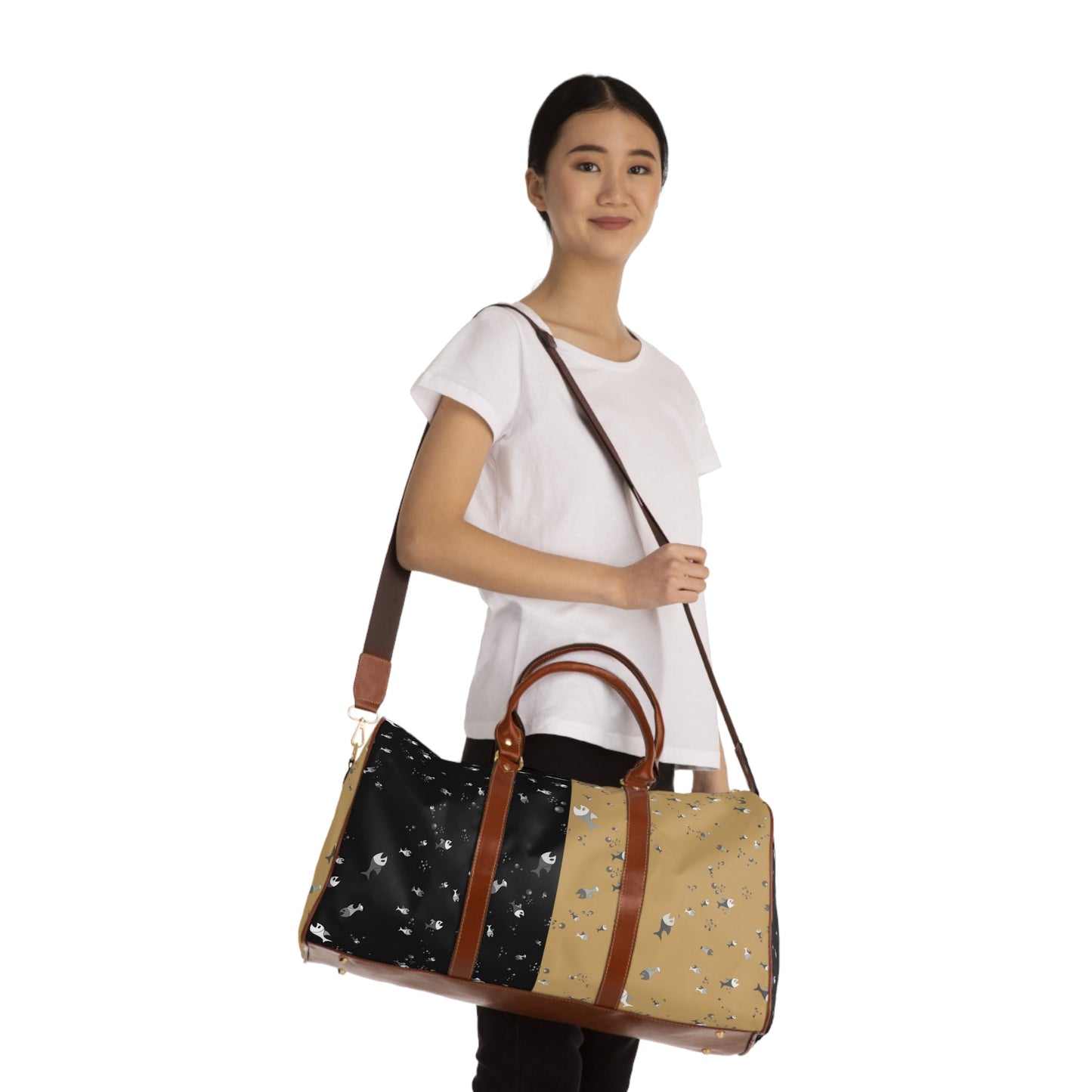 Rebecca (BKS)🐟Waterproof Travel Bag Printify bakabo.club