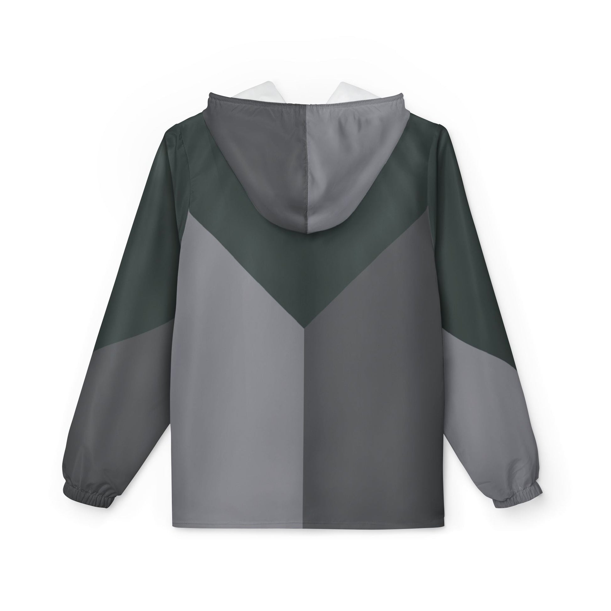 Chevron Colorblock Windbreaker Jacket — Lightweight Hooded Outdoor Shell Printify bakabo.club