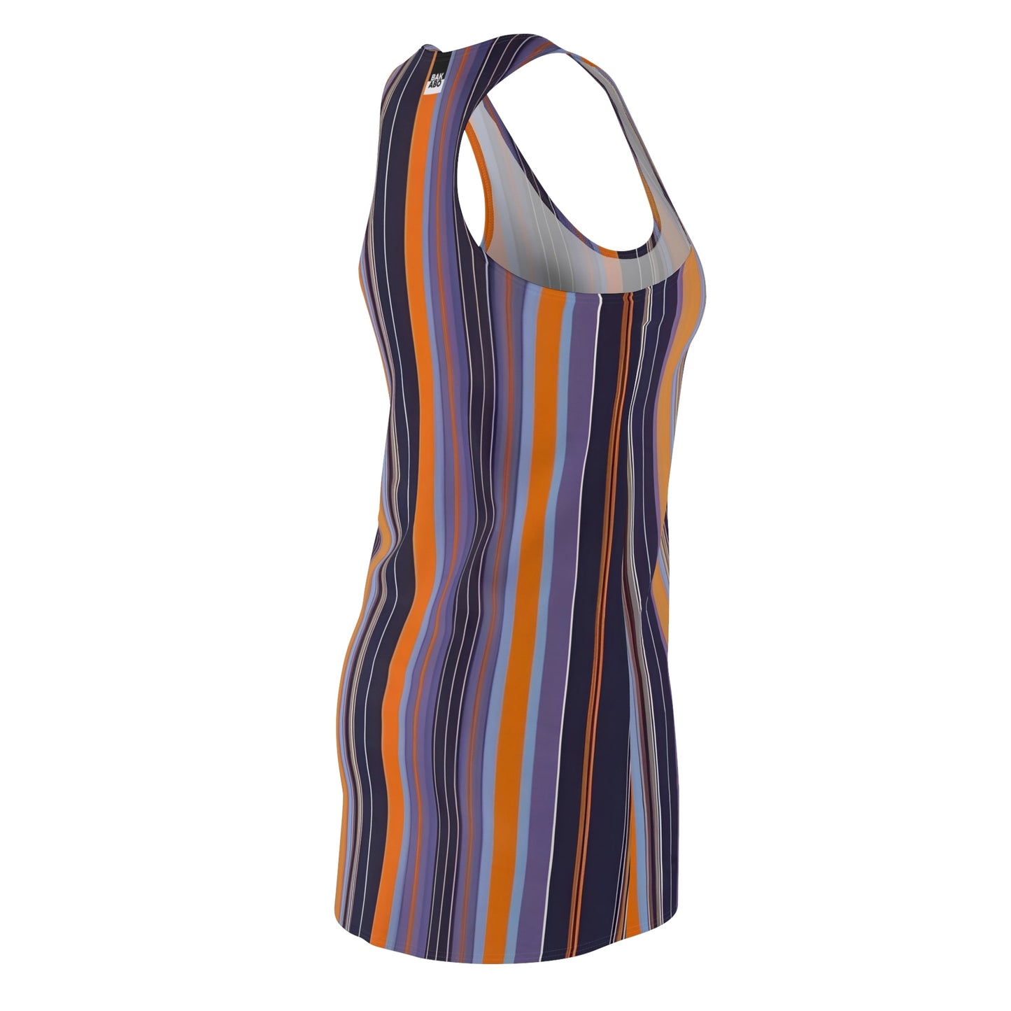 Striped Racerback Dress — Multicolor Vertical Stripe Summer Dress Printify bakabo.club