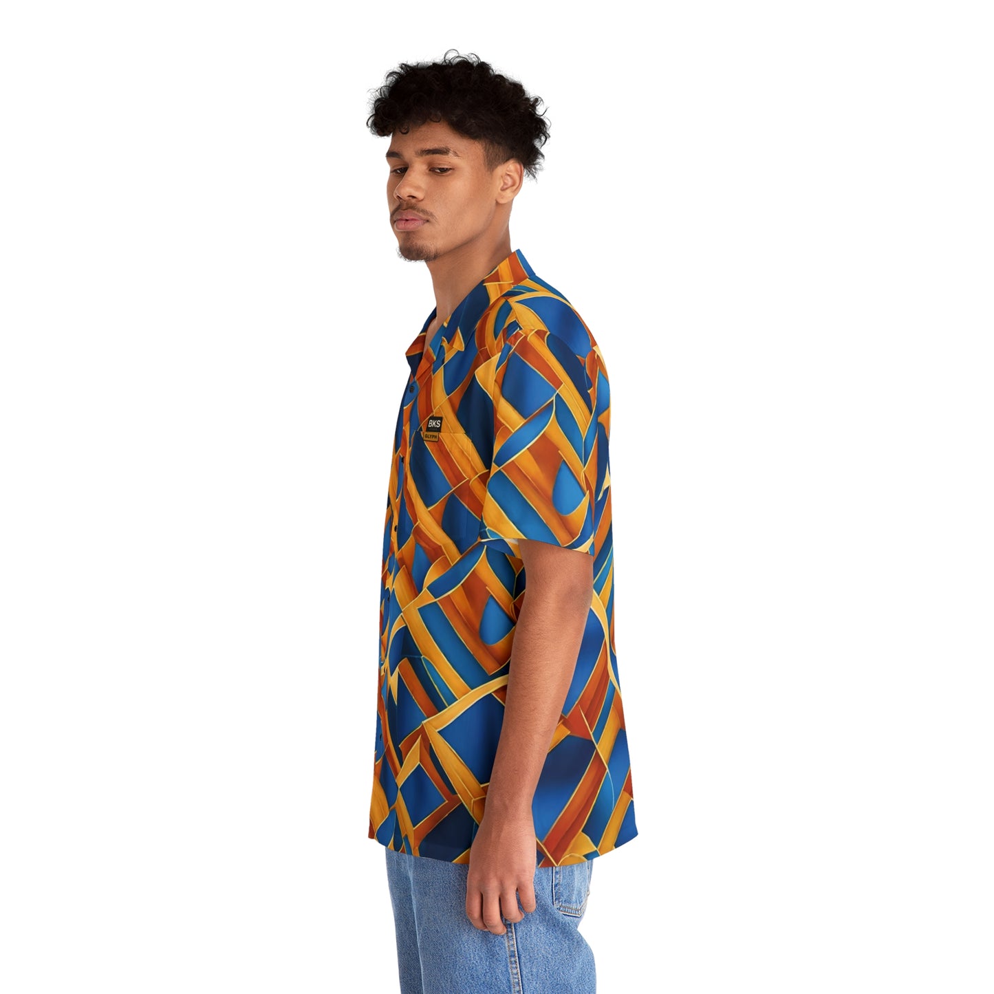 BKS Glyph Blue Orange™ Hawaiian Shirt
