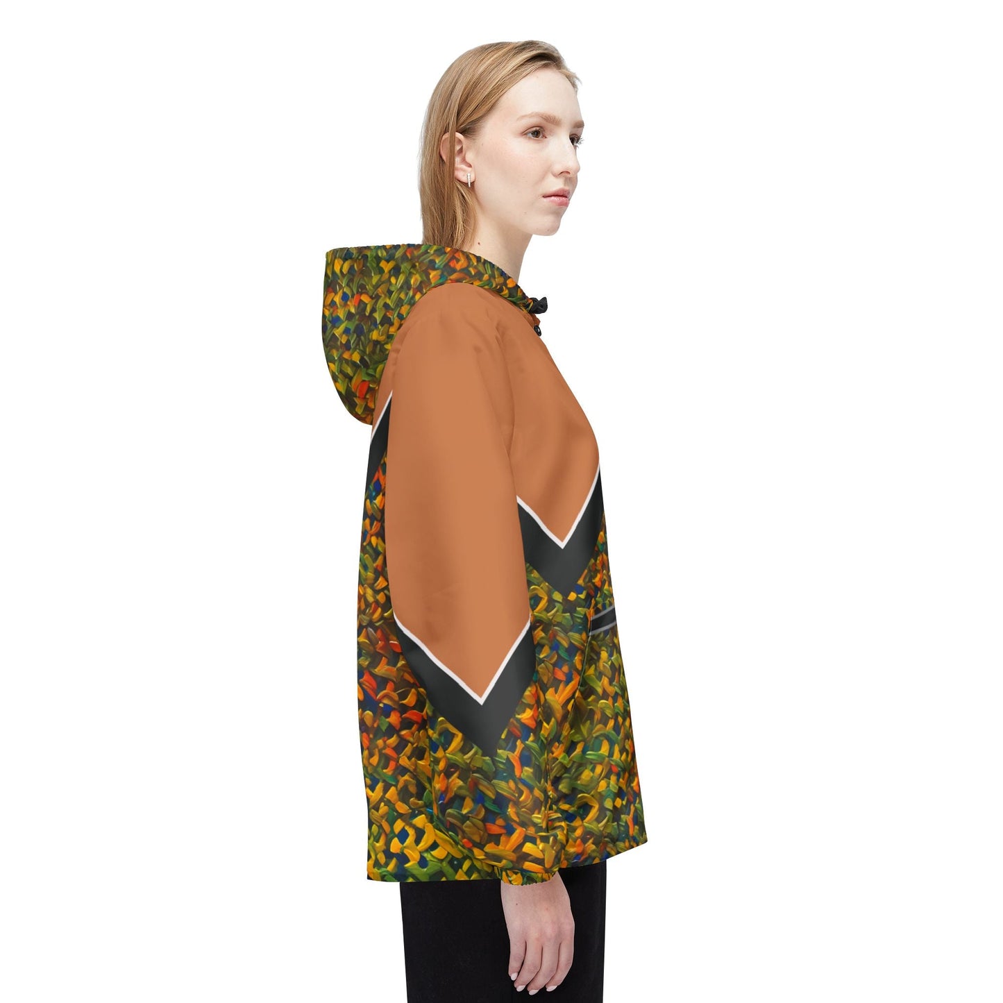 Autumn Camo Chevron Windbreaker Printify bakabo.club