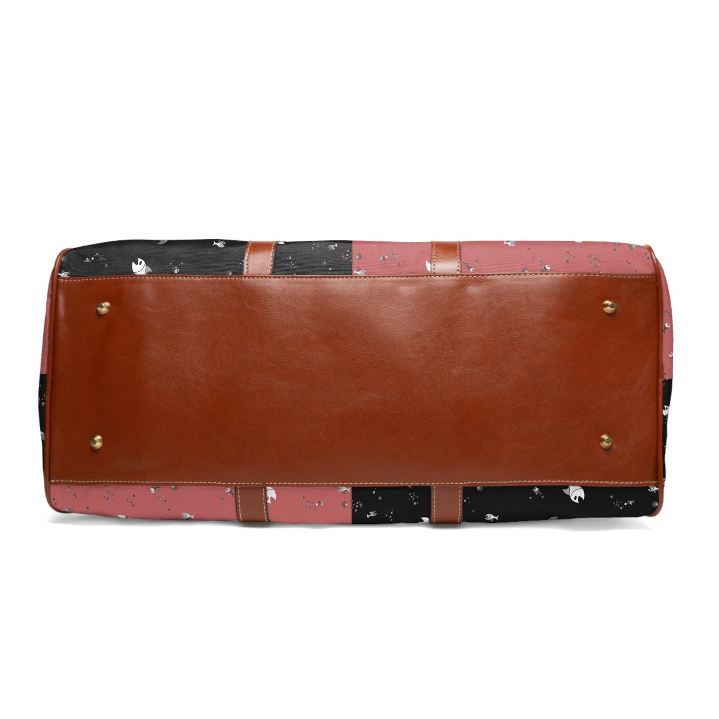 Speckled Two-Tone Waterproof Travel Duffle Bag — Black & Rose Weekend Bag Printify bakabo.club
