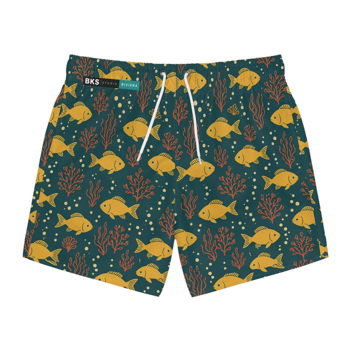 BKS Riviera Yellow Fish™ Swim Trunks