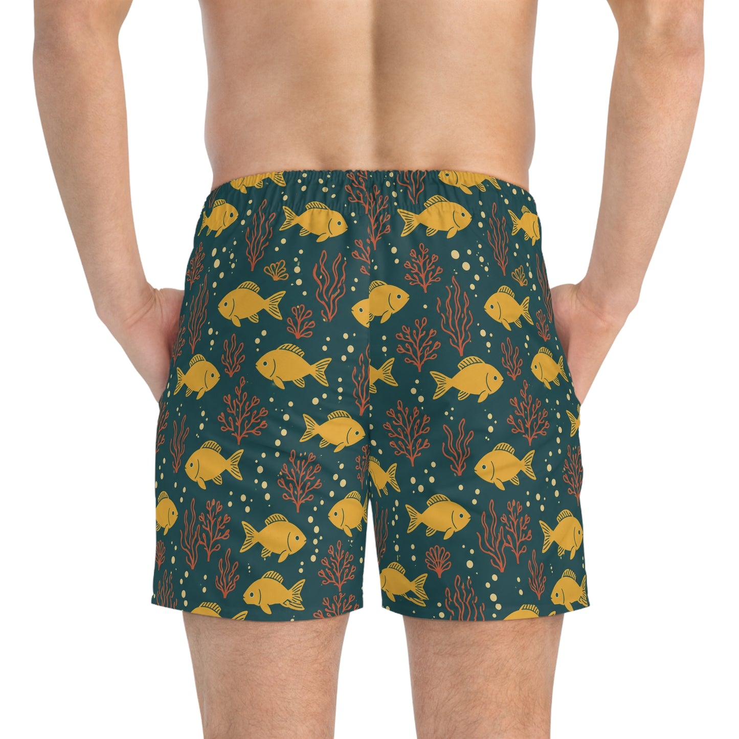 BKS Riviera Yellow Fish™ Swim Trunks