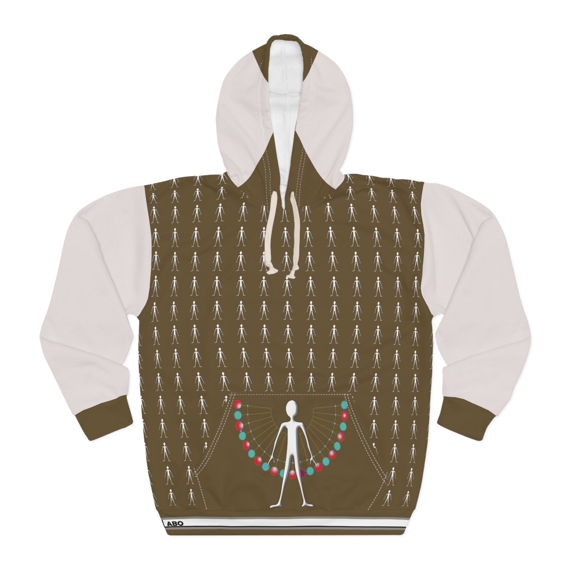 Skeleton String Lights Hoodie — Holiday Creepy Cute Pullover Printify bakabo.club