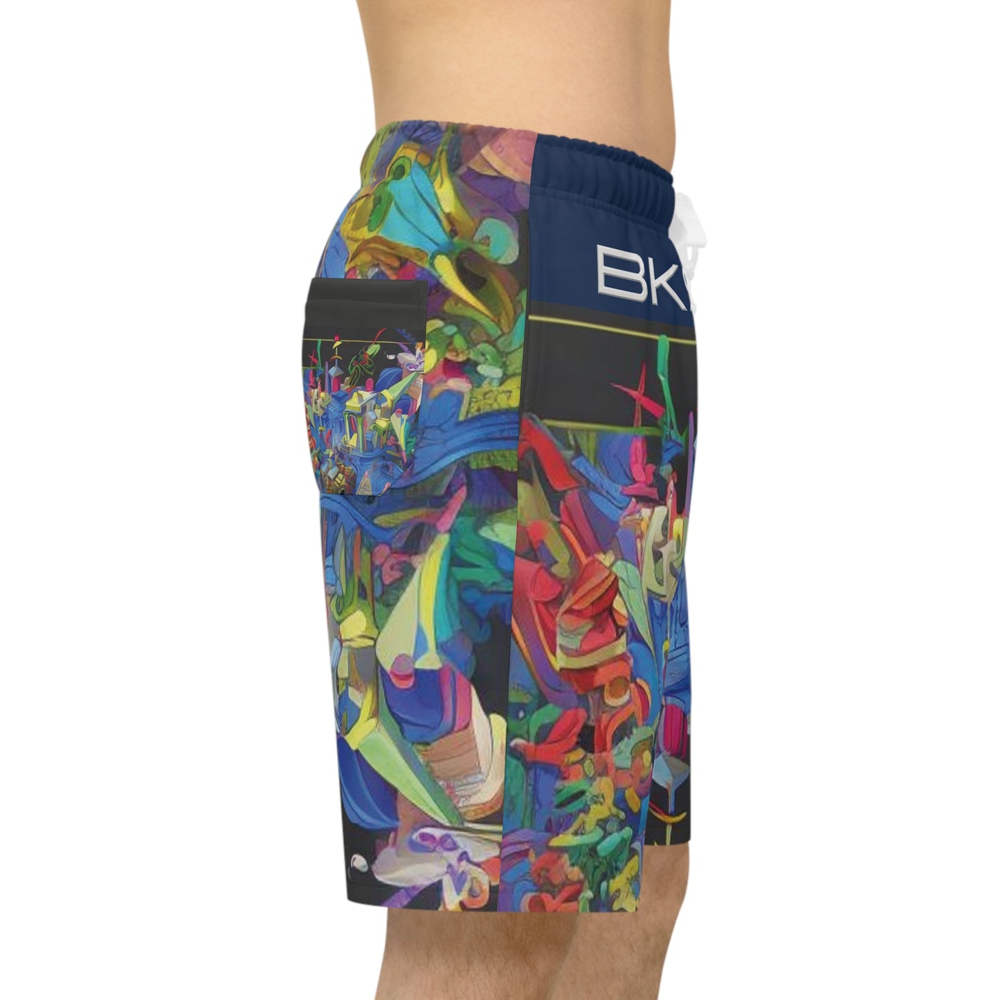 BKS Riviera Blocks Athletic Long Shorts - BKS Riviera Athletic Shorts