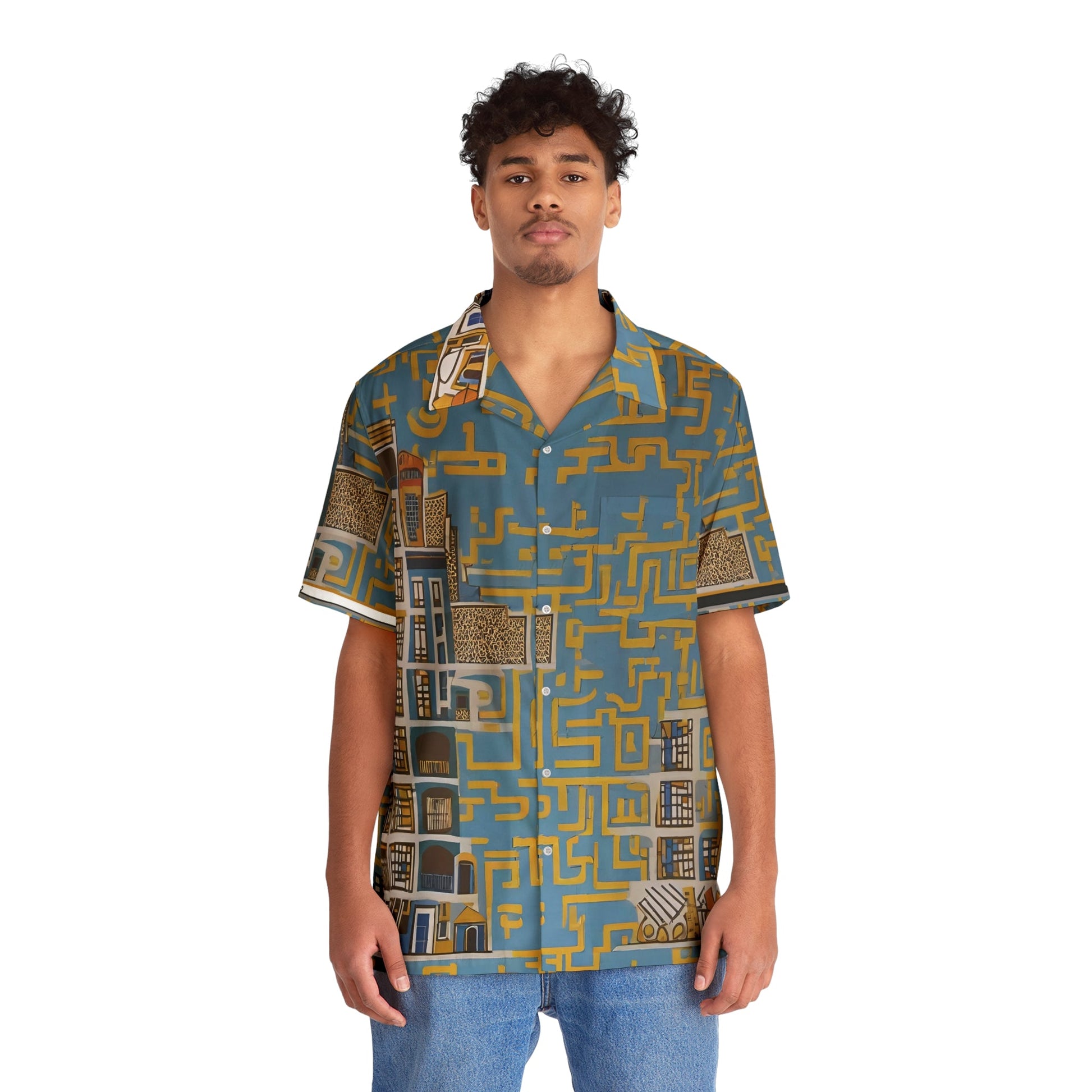 BKS Glyph City™ Hawaiian Shirt Printify bakabo.club