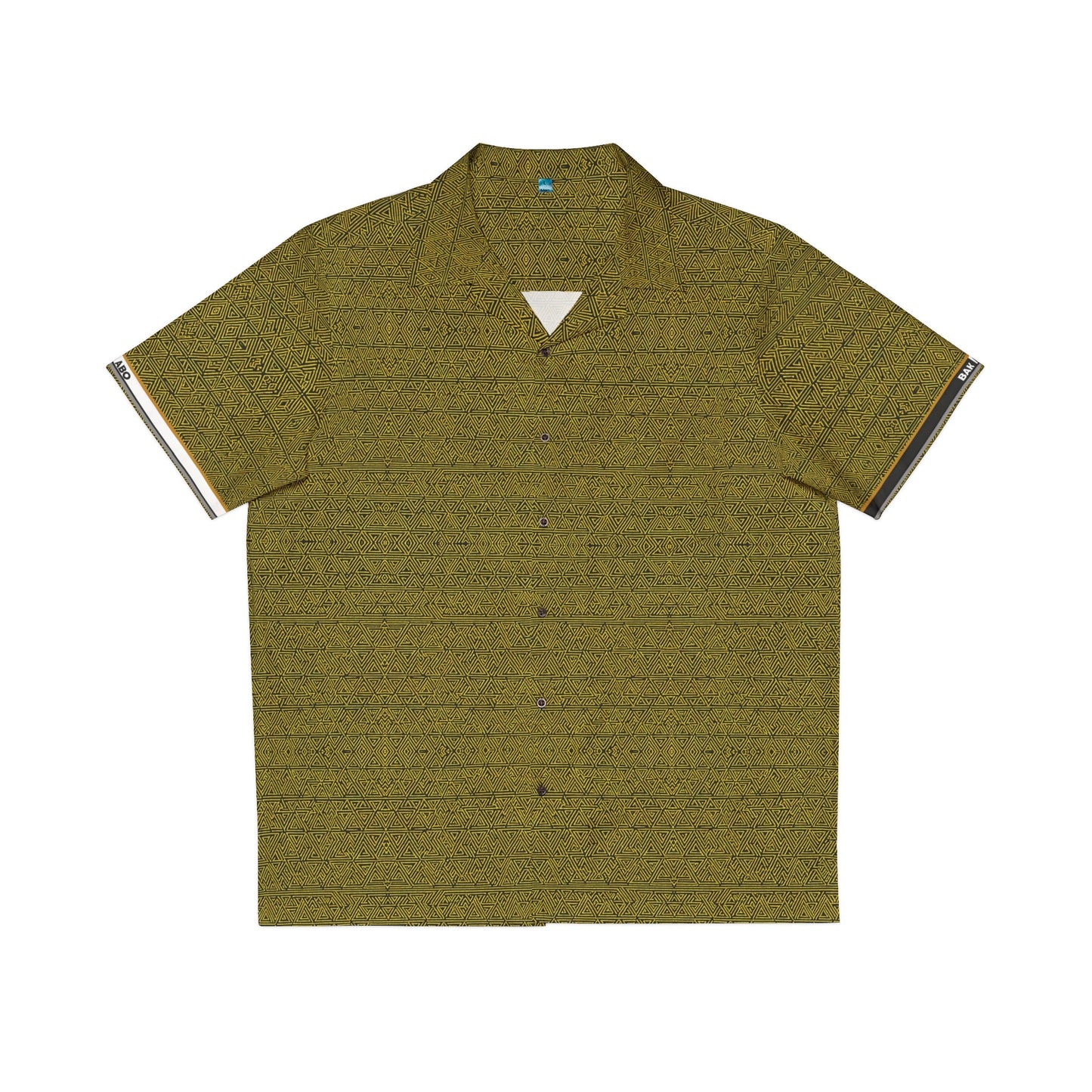 Olive Tropical Print Hawaiian Shirt — Men's Relaxed Camp-Collar Button-Up Printify bakabo.club