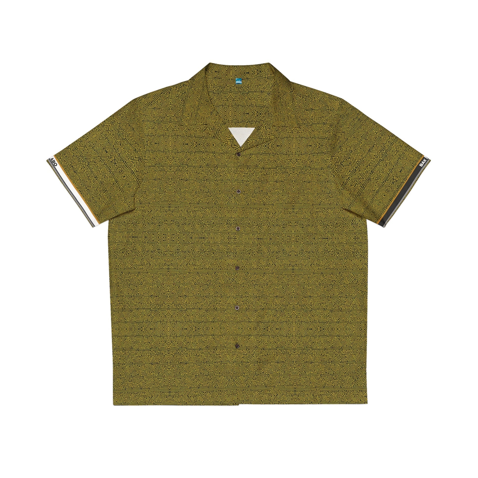 Olive Tropical Print Hawaiian Shirt — Men's Relaxed Camp-Collar Button-Up Printify bakabo.club