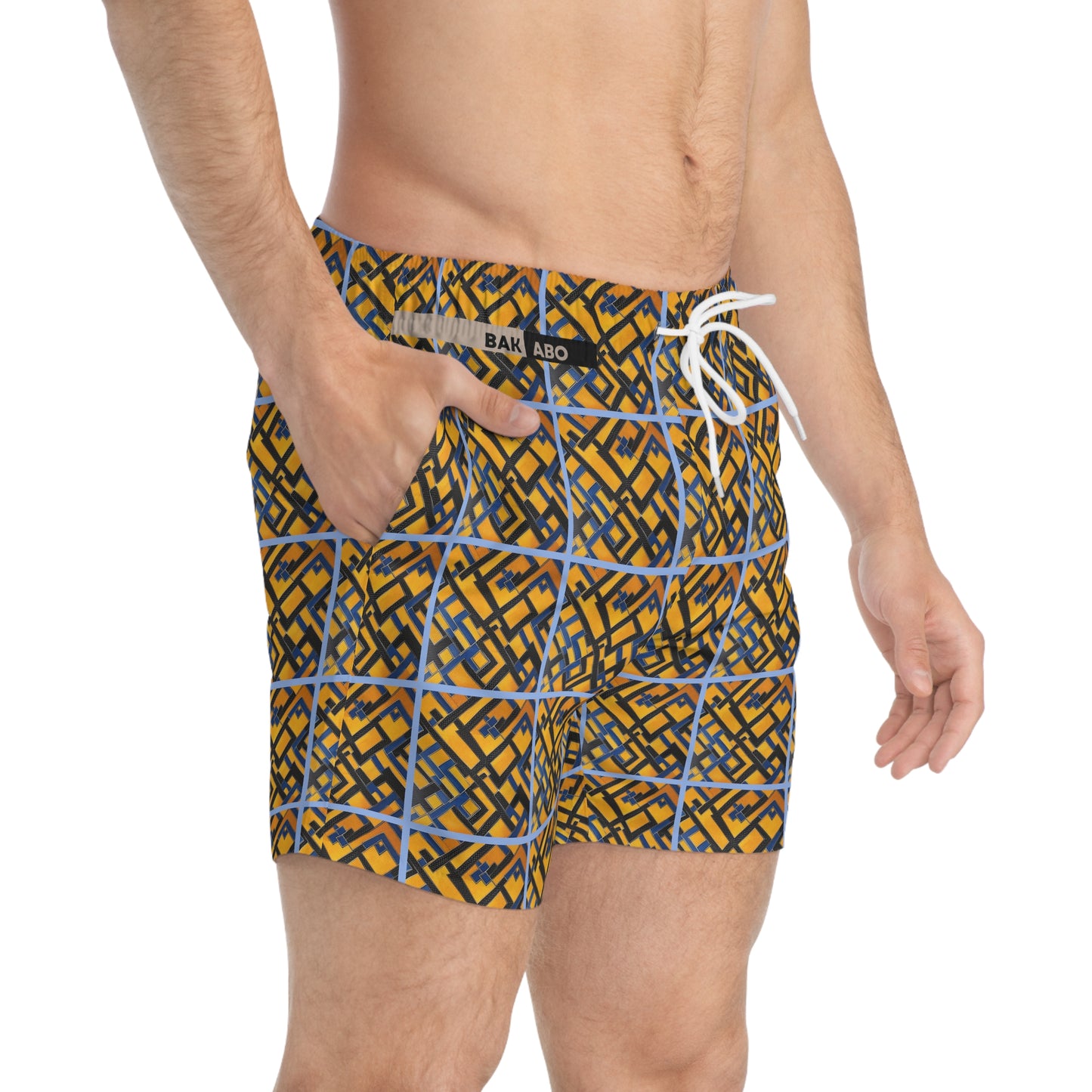 Convoluted square pattern (BKS)⏹️Swim Trunks