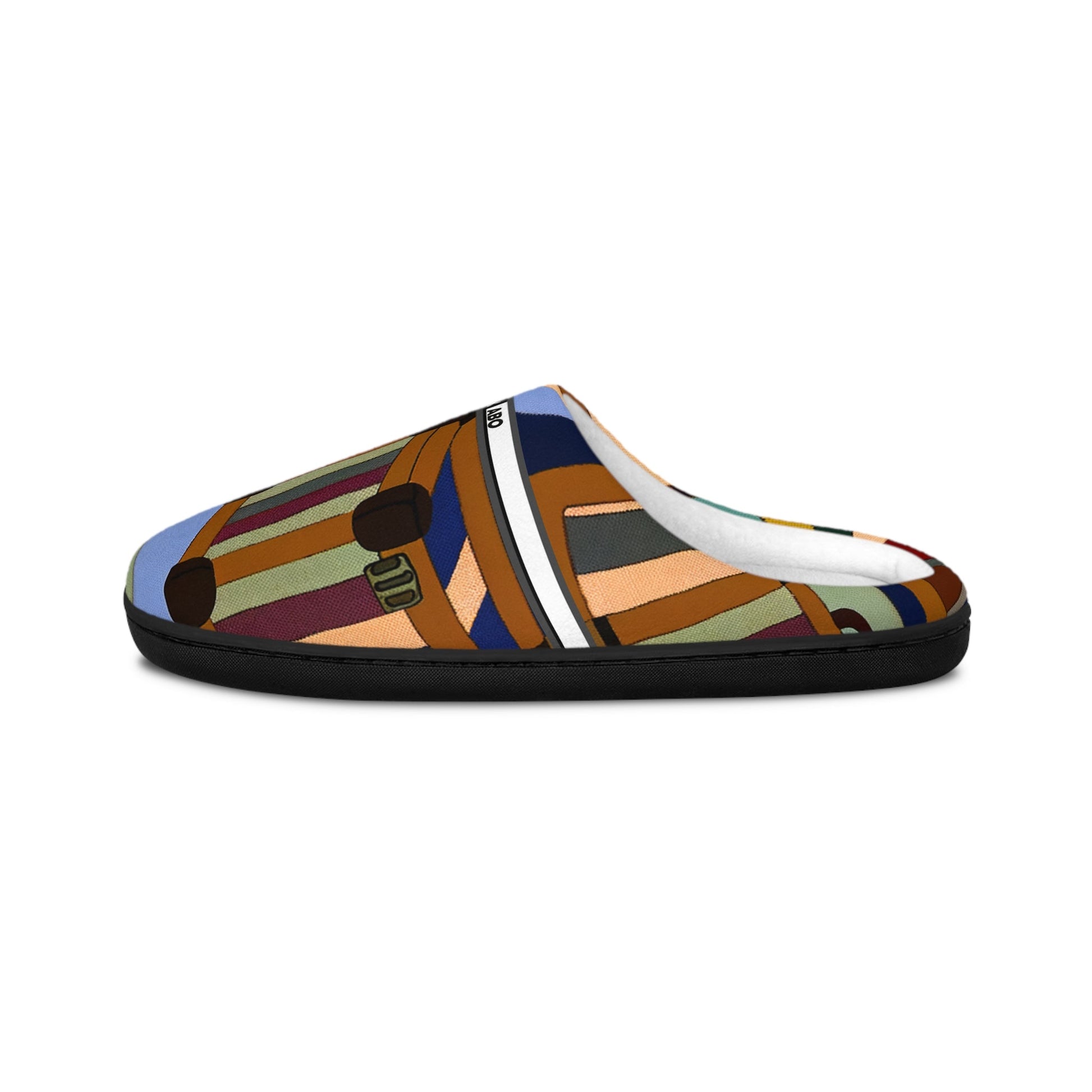 Abstract Colorblock Women's Indoor Slippers — Cozy Artistic Home Shoes BakAbo Studio BKS bakabo.club