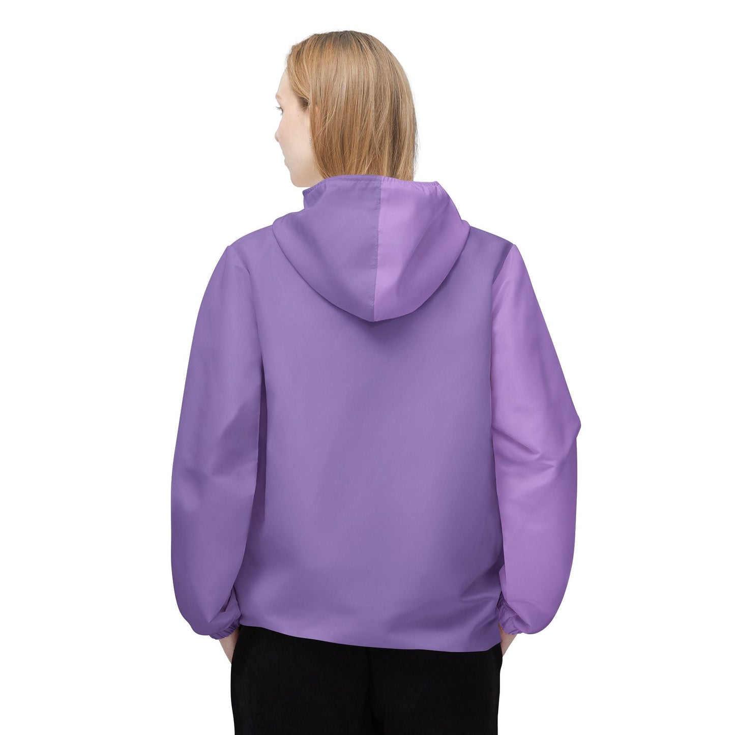 Lavender Purple Hooded Windbreaker Jacket — Lightweight All-Over Print Printify bakabo.club