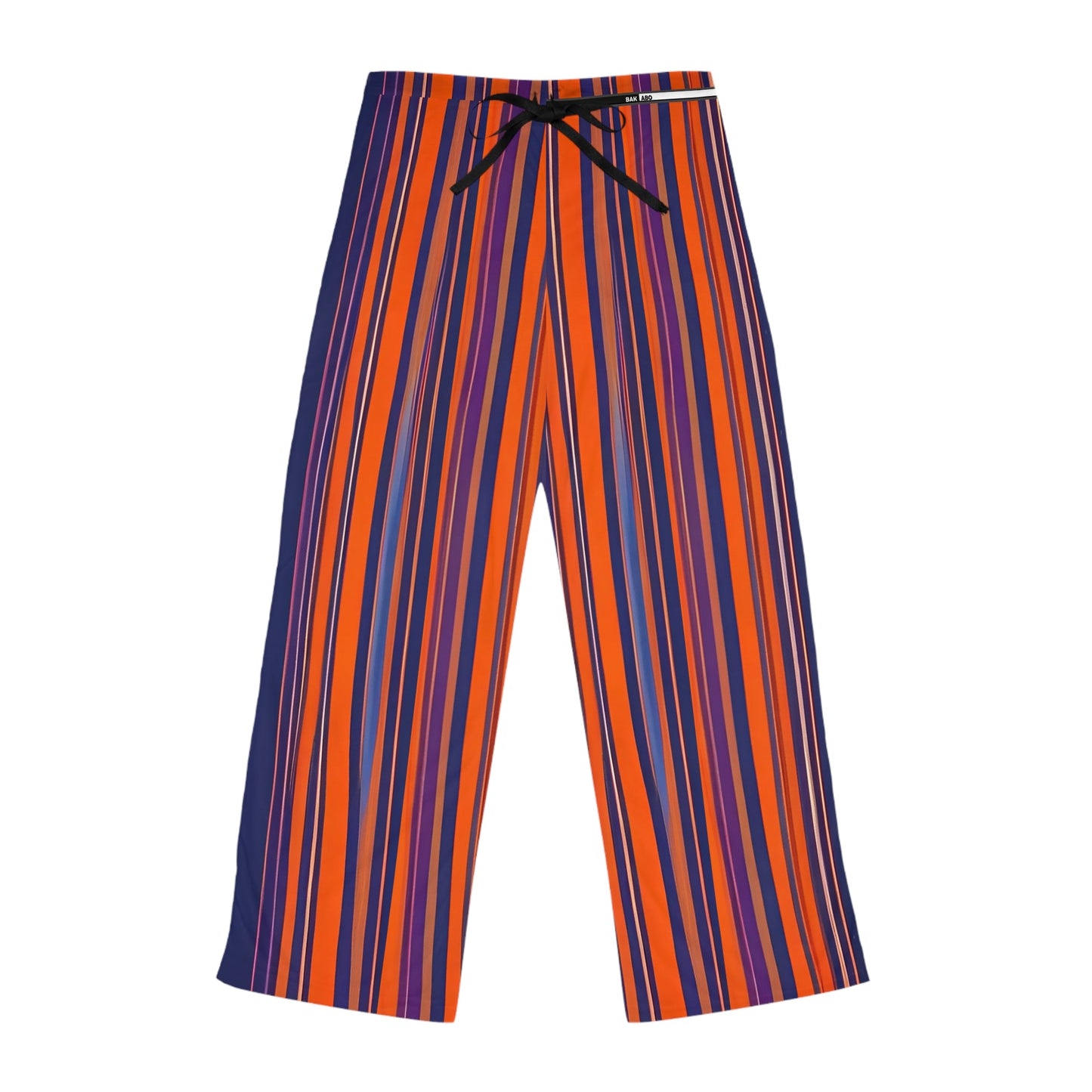 Striped Cozy Pajama Pants — Women's Wide-Leg Lounge Sleepwear Printify bakabo.club