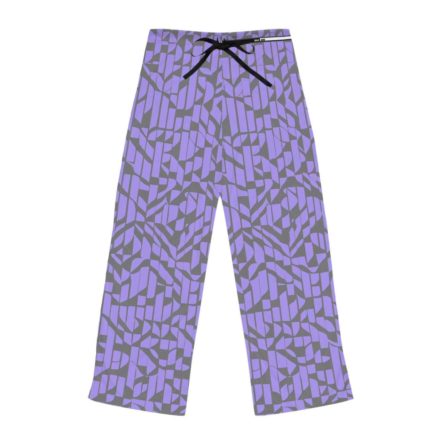 Purple Geometric Lounge Pajama Pants — Women's Cozy Sleepwear Printify bakabo.club