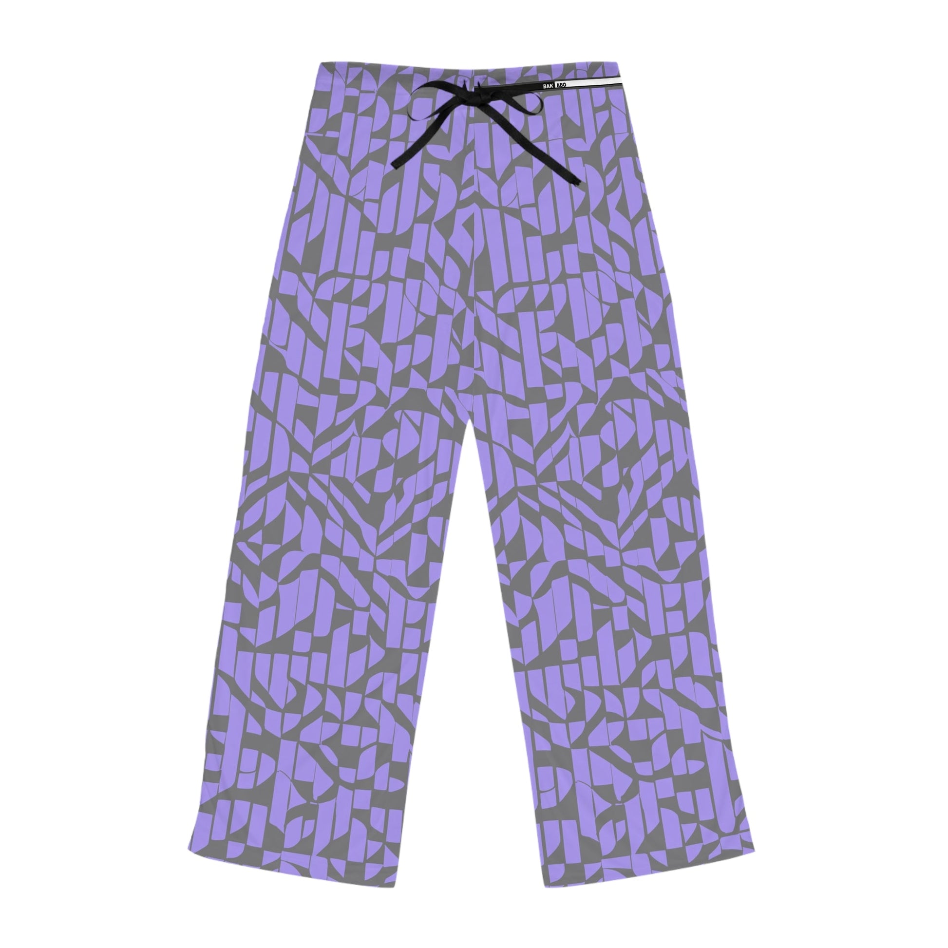 Purple Geometric Lounge Pajama Pants — Women's Cozy Sleepwear Printify bakabo.club