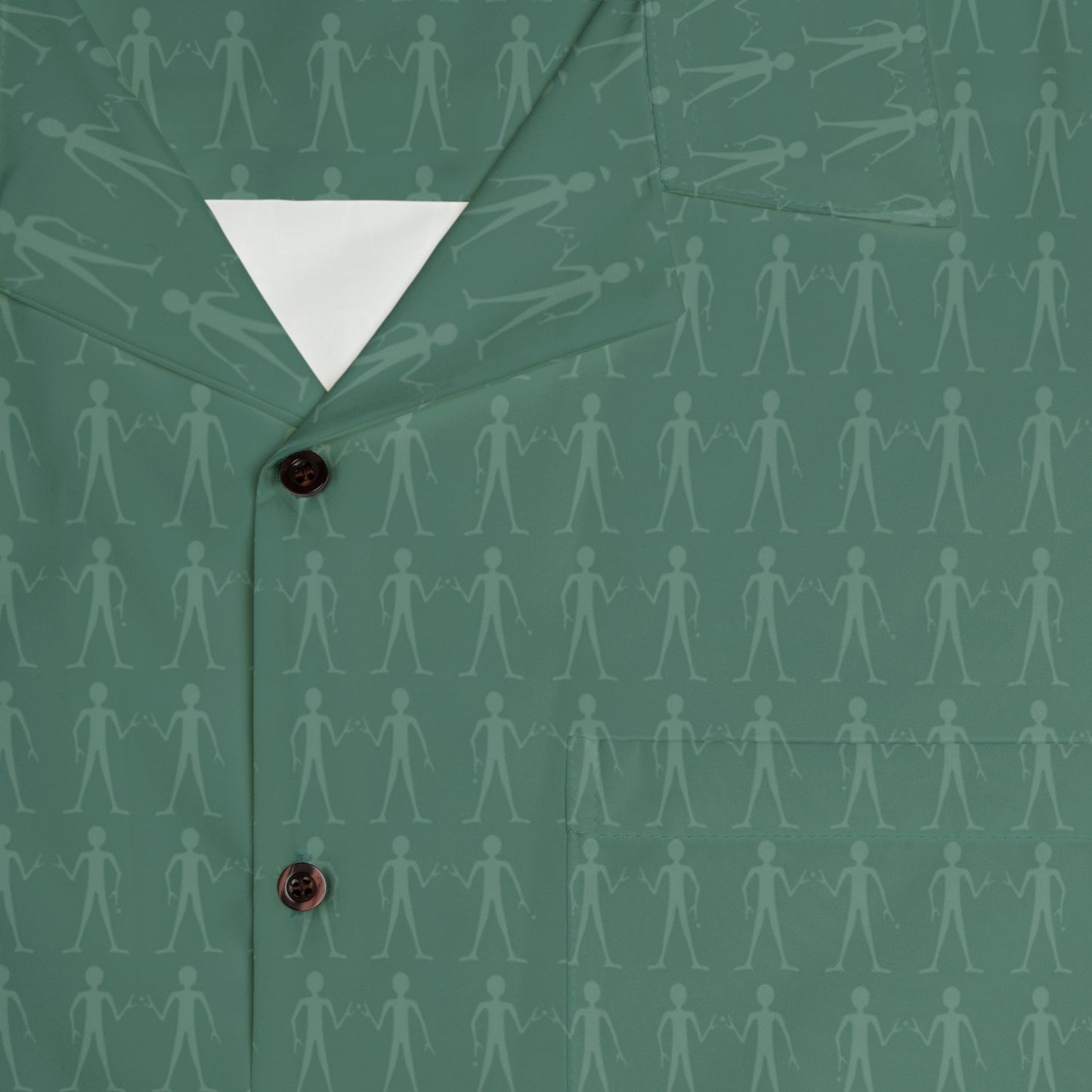 Green Tropical Pattern Hawaiian Shirt — Men's Casual Aloha Button-Up Printify bakabo.club