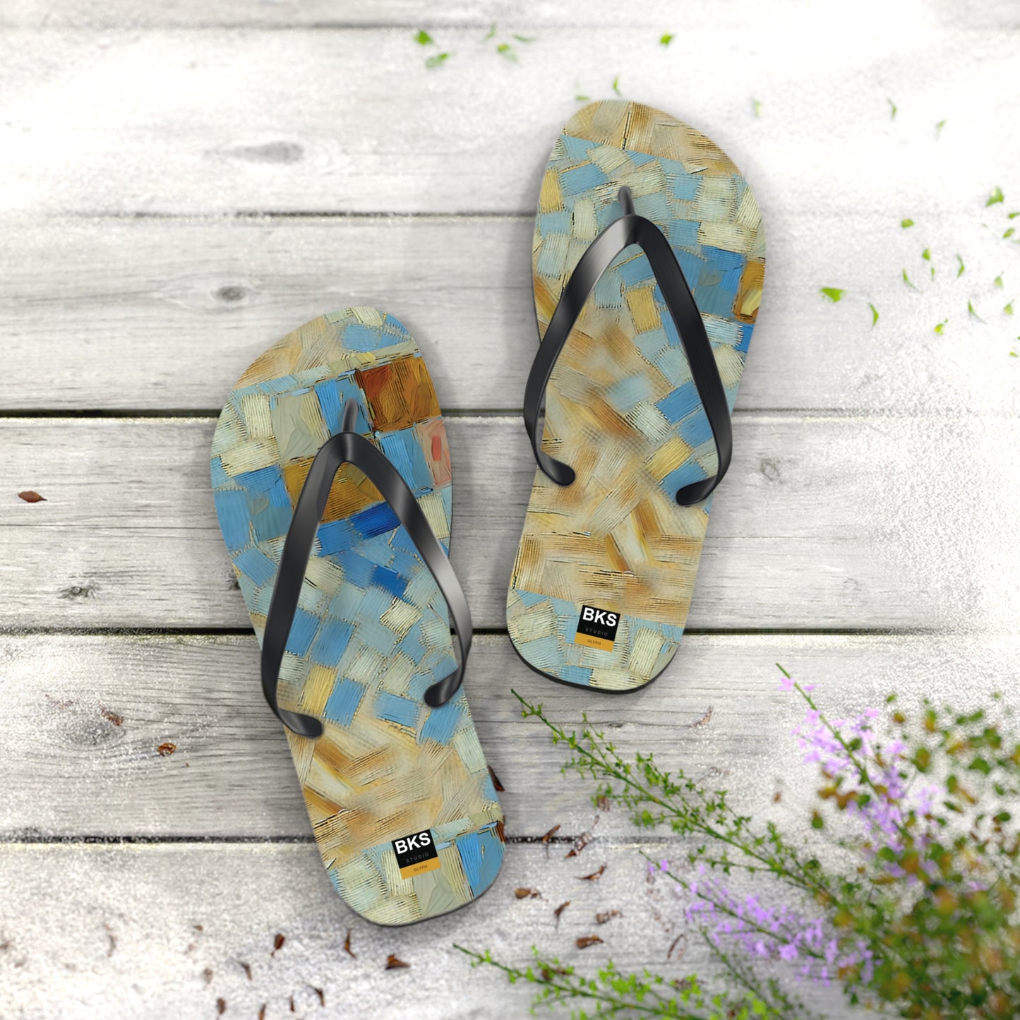 BKS Glyph Mosaic Tile™ Flip Flops