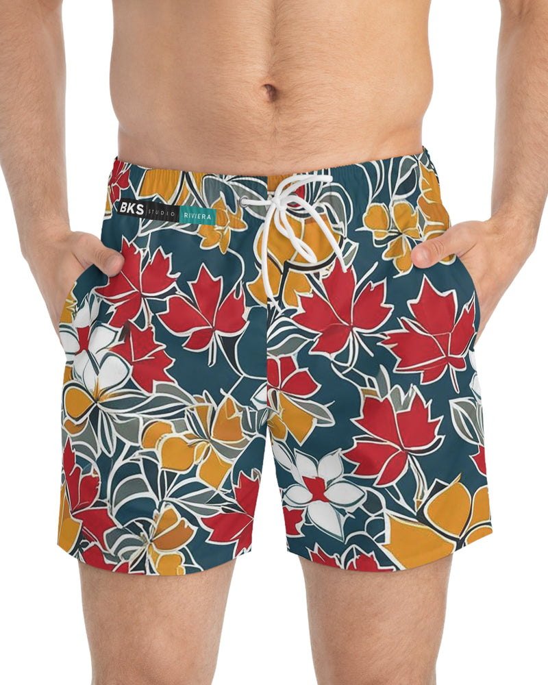 BKS Riviera Green Swirl™ Swim Trunks