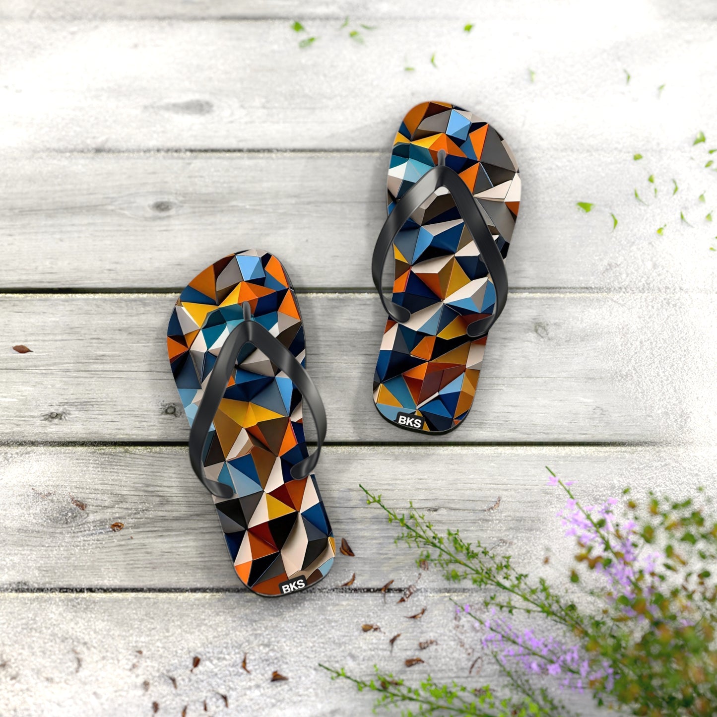 BKS Glyph Mosaic Triangle™ Flip Flops