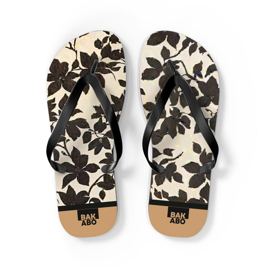 Monochrome Foliage (BKS)🖤Flip Flops