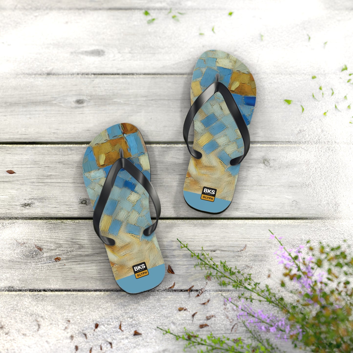 BKS Glyph Mosaic Tile™ Flip Flops