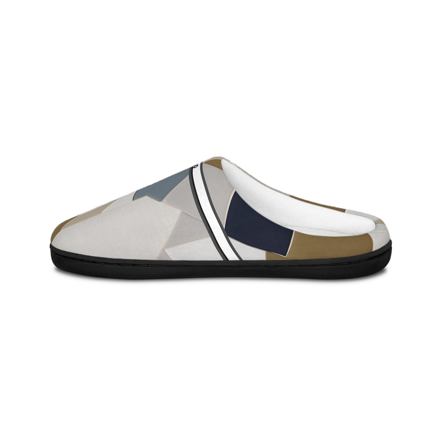 Geometric Neutral Women's Indoor Slippers — Modern Pattern Comfort Printify bakabo.club
