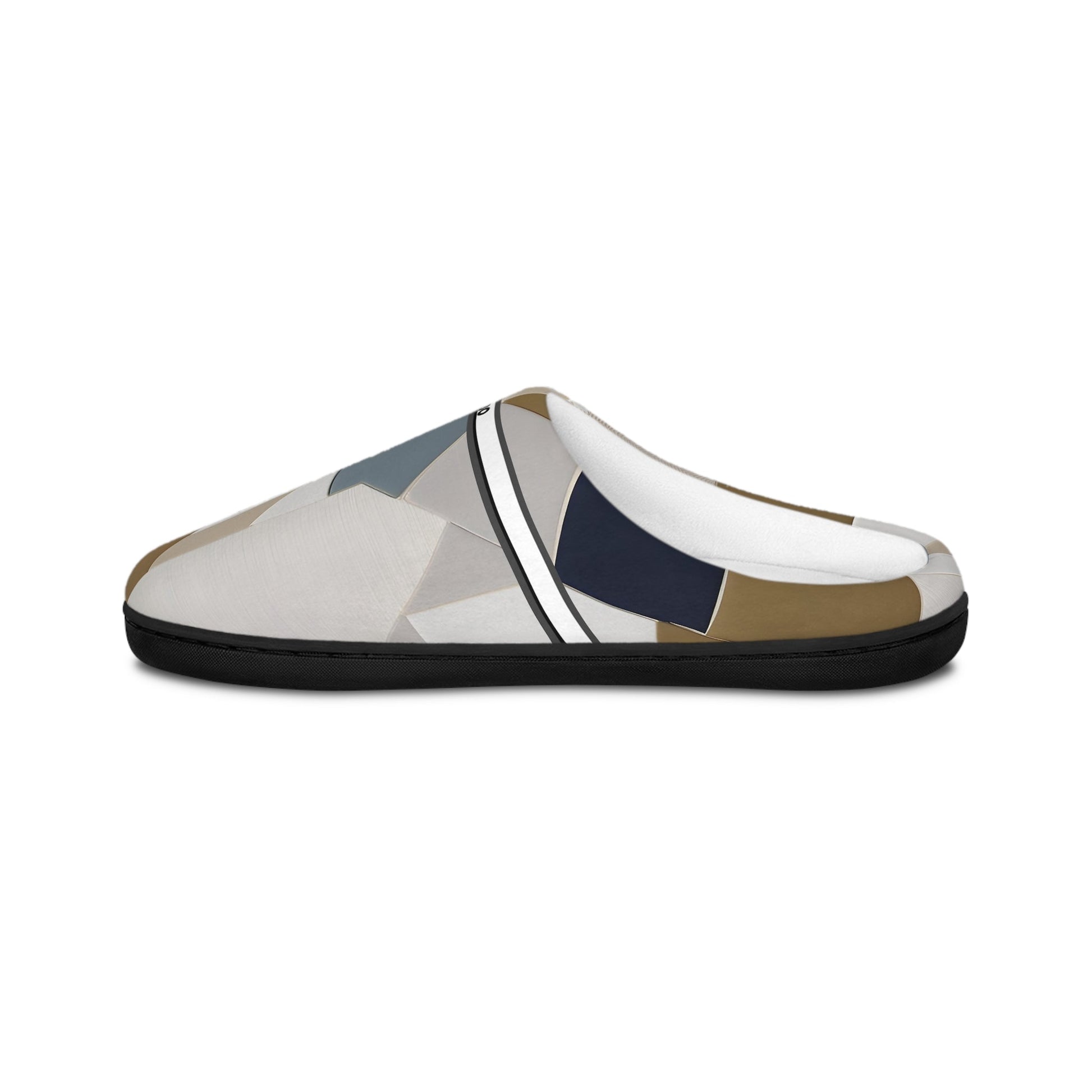 Geometric Neutral Women's Indoor Slippers — Modern Pattern Comfort Printify bakabo.club