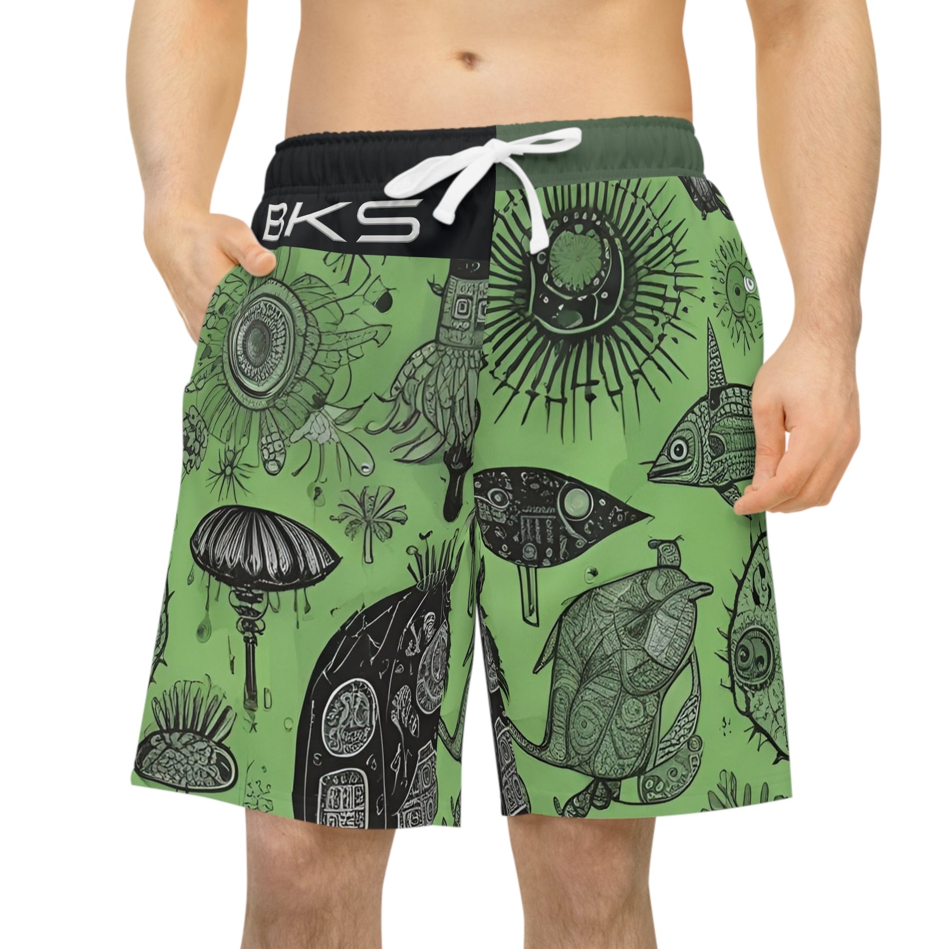 BKS Folklore Bestiary™ Athletic Long Shorts Printify bakabo.club