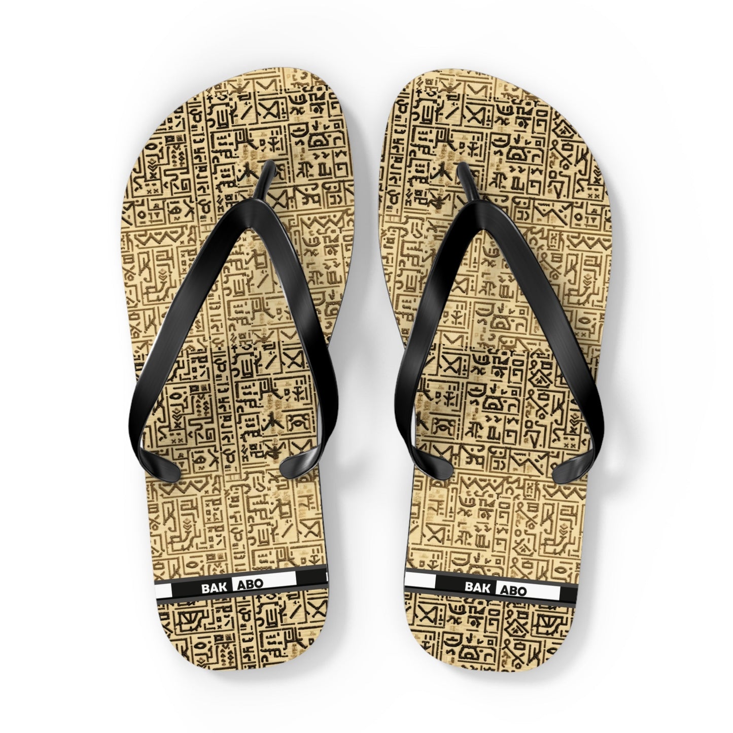 Flip Flops - Vintage Aztec Pattern Beach Sandals Printify bakabo.club