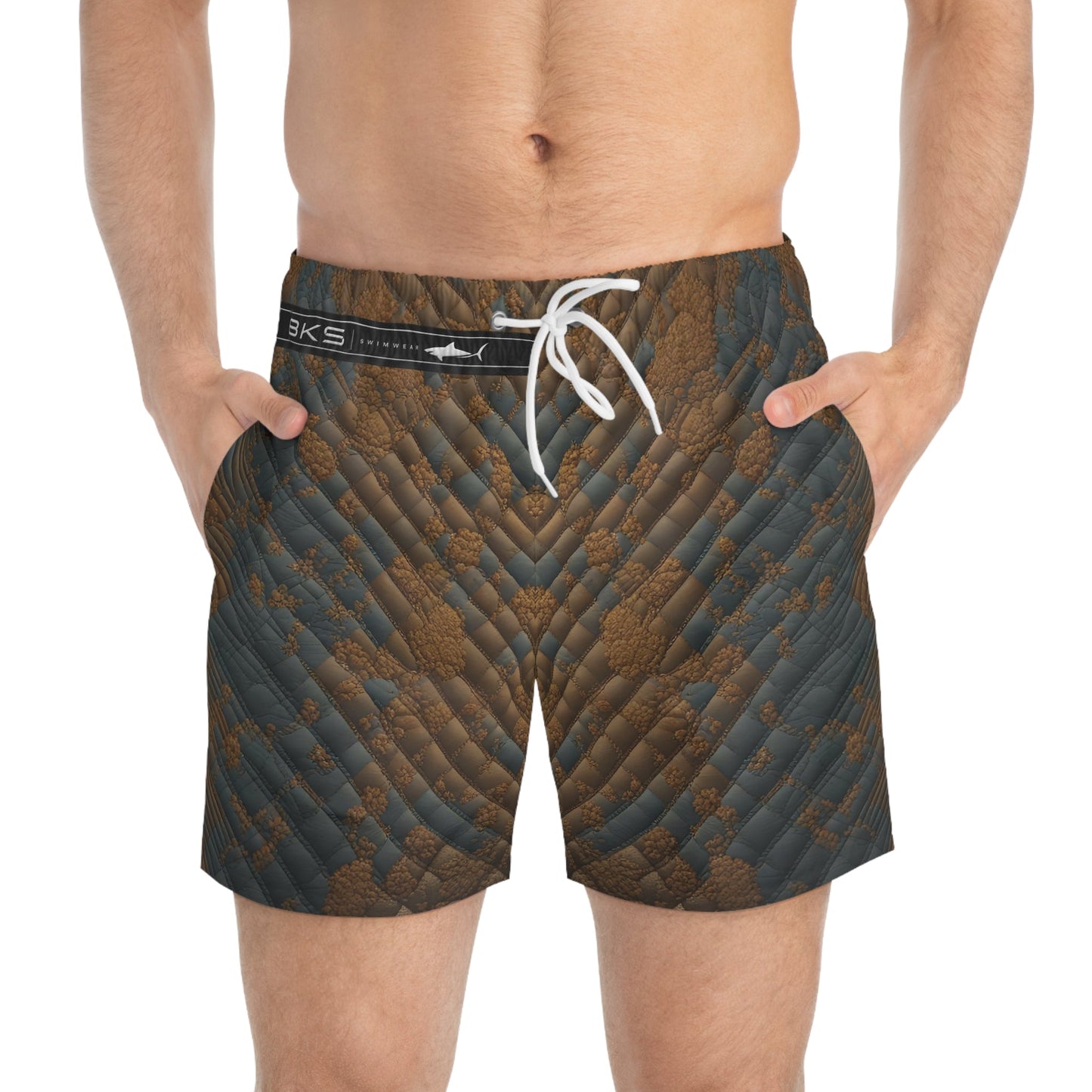 BKS Glyph Quill™ Swim Trunks Printify bakabo.club