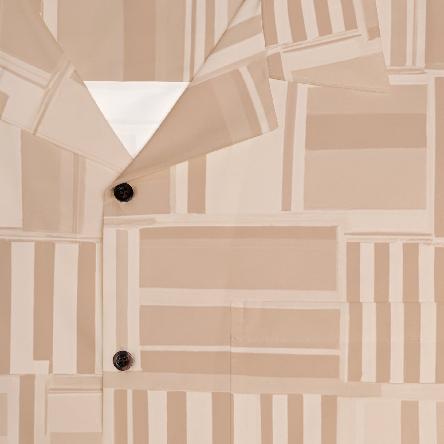 Beige Geo Patchwork Hawaiian Shirt Printify bakabo.club