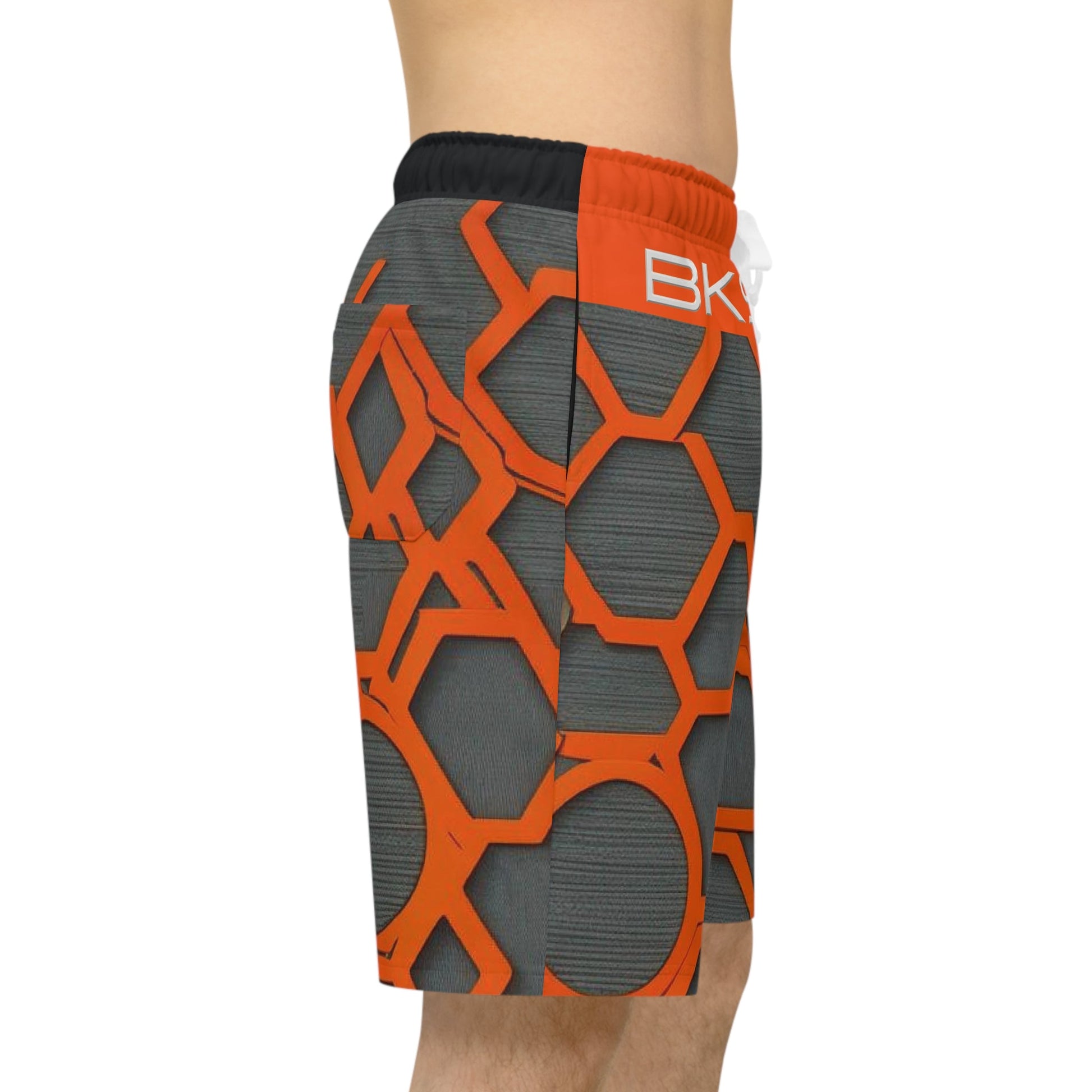 BKS Glyph Hex™ Athletic Long Shorts Printify bakabo.club