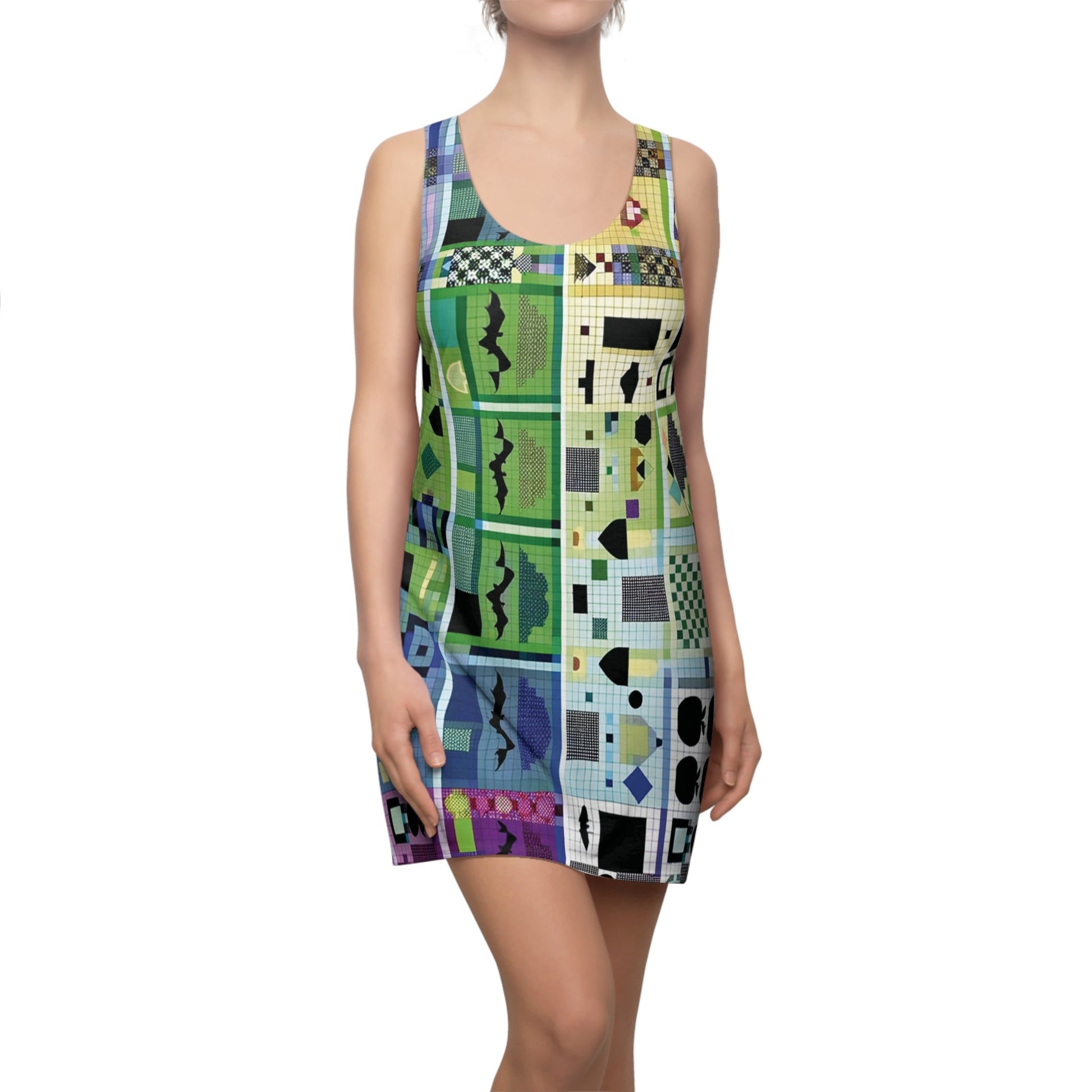 BKS Token Grid™ Racerback Dress Printify bakabo.club