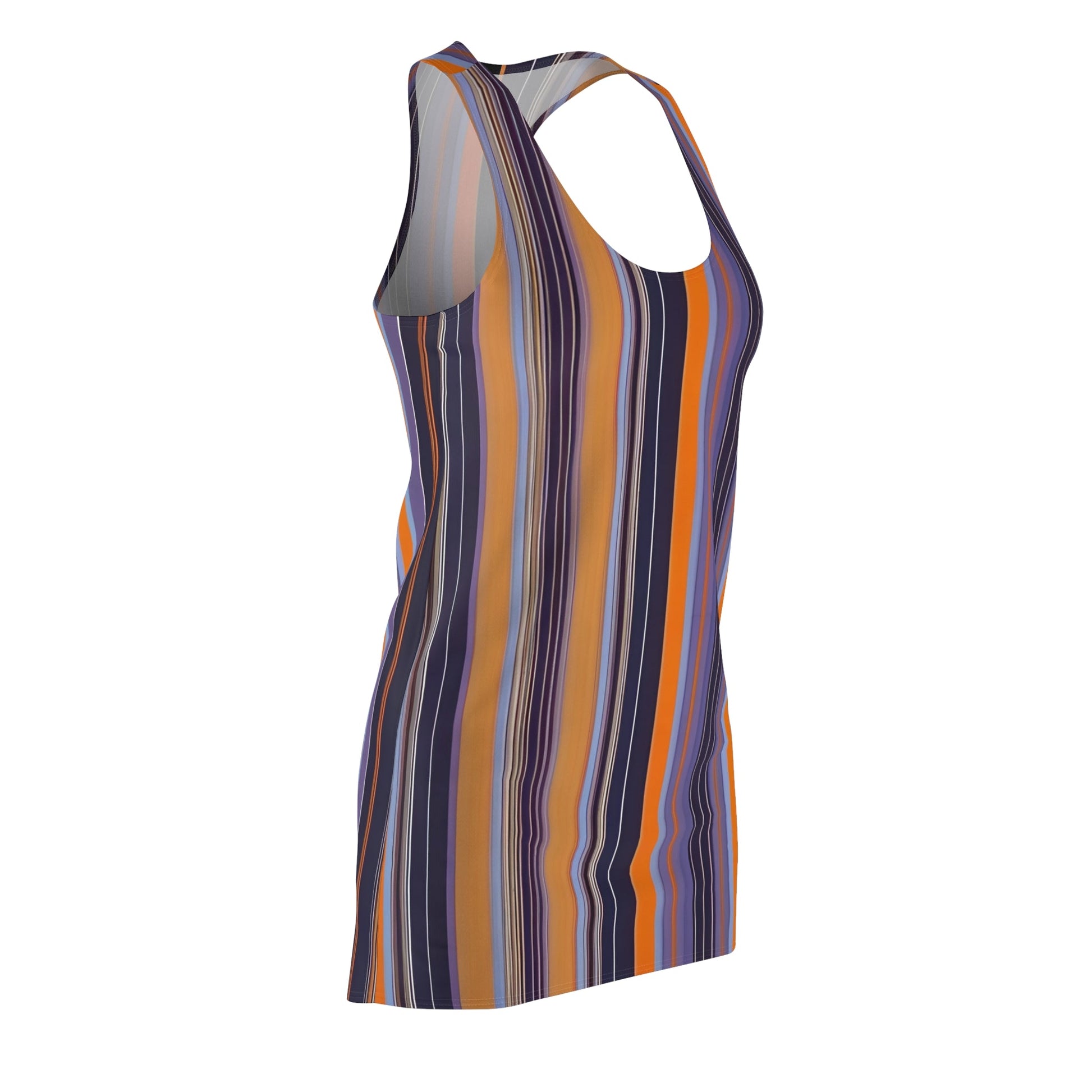 Striped Racerback Dress — Multicolor Vertical Stripe Summer Dress Printify bakabo.club