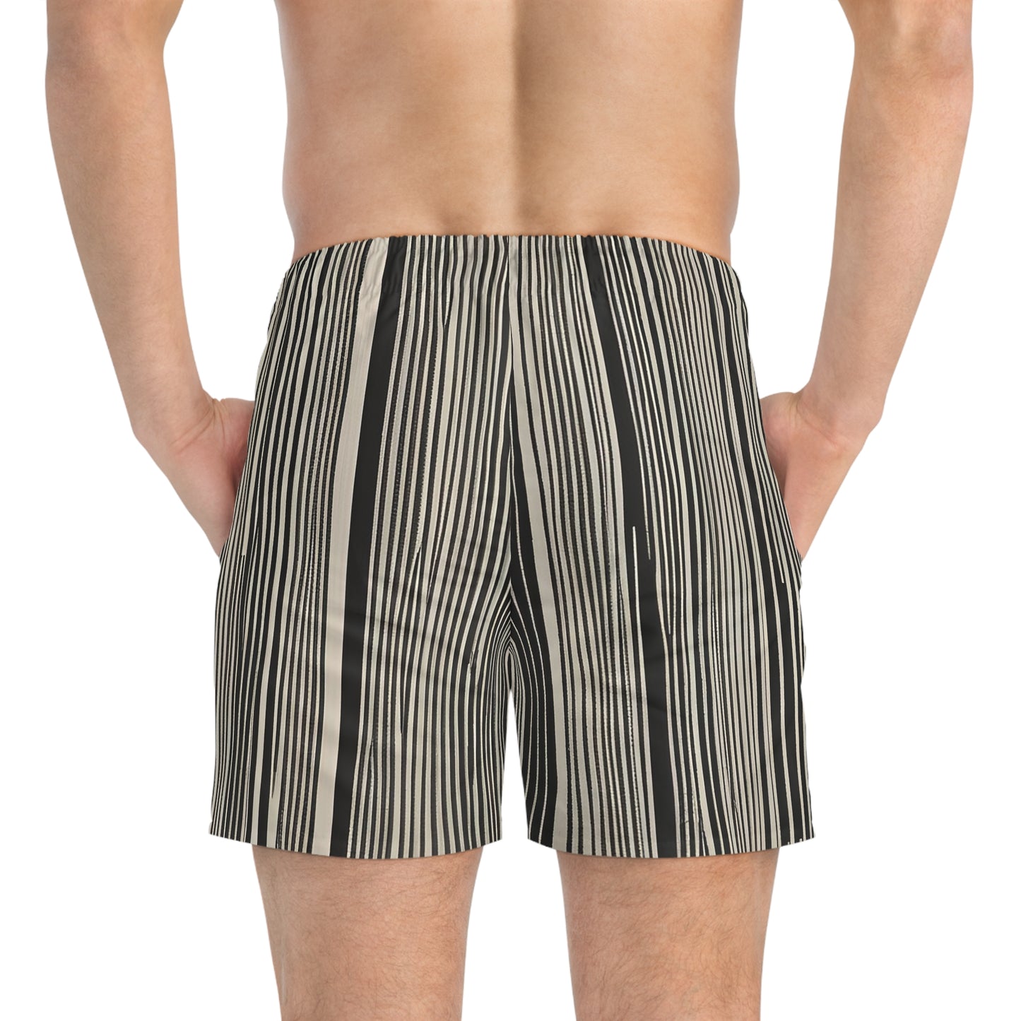 BKS Flag Striped Black™ Swim Trunks