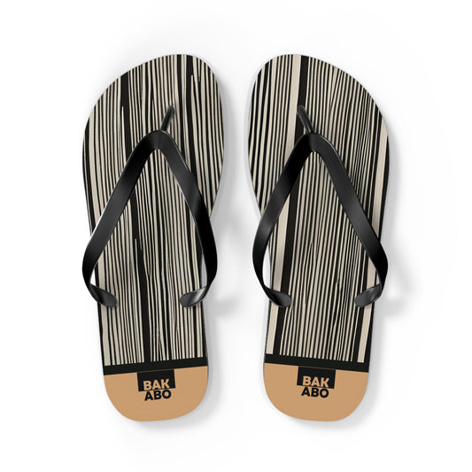 Striped Elegance (BKS)🖤Flip Flops